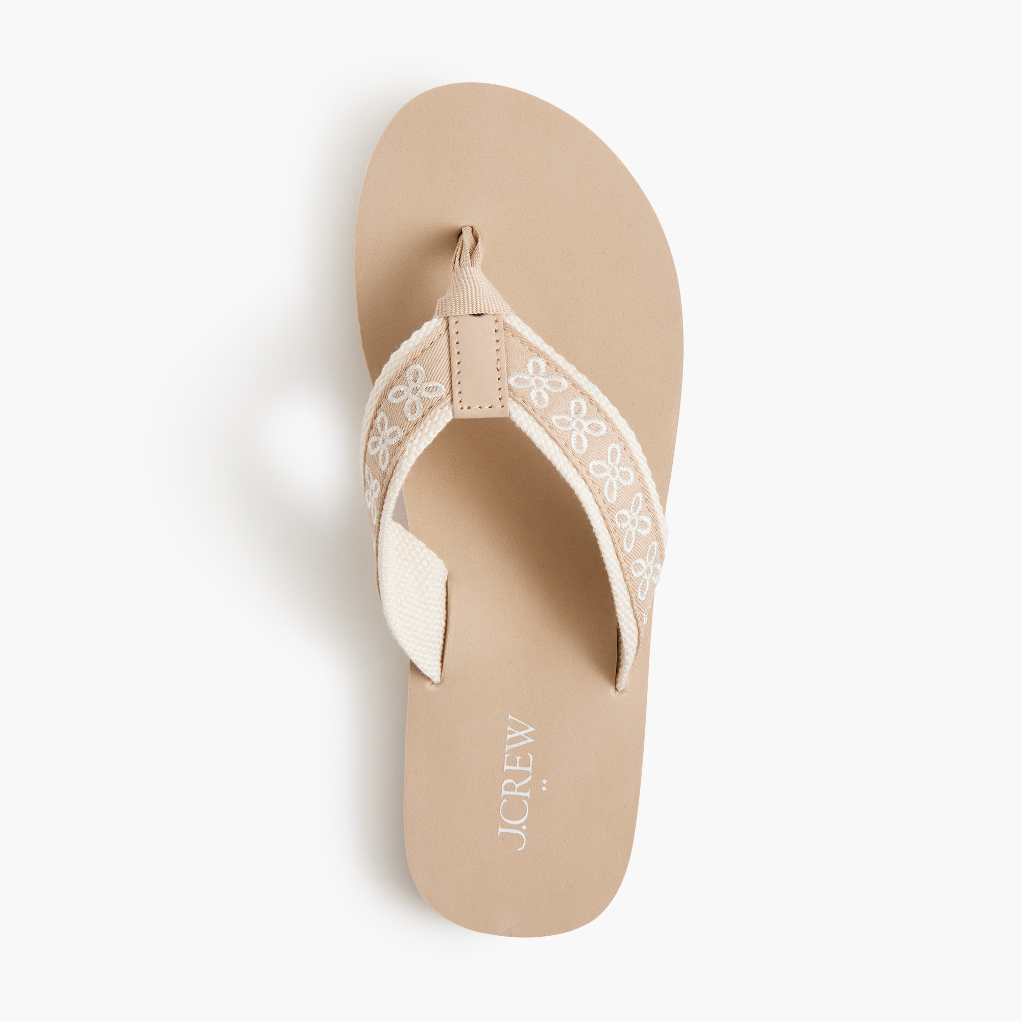 Embroidered flip-flops