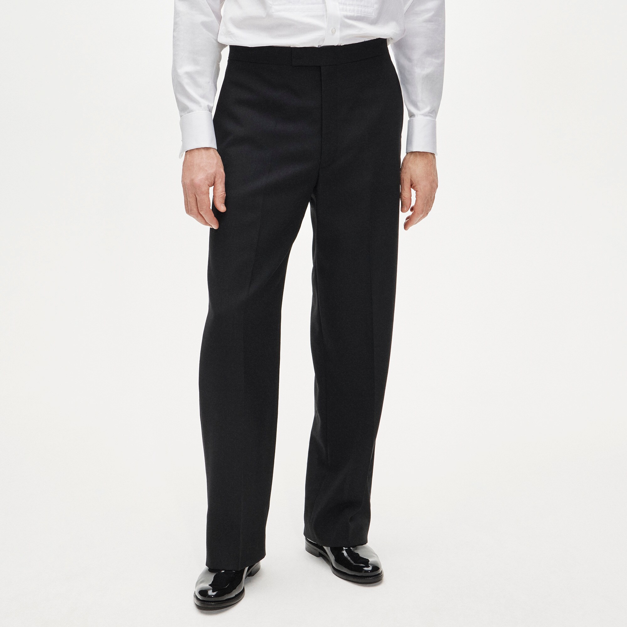 Relaxed-fit tuxedo pant in English fresco wool
