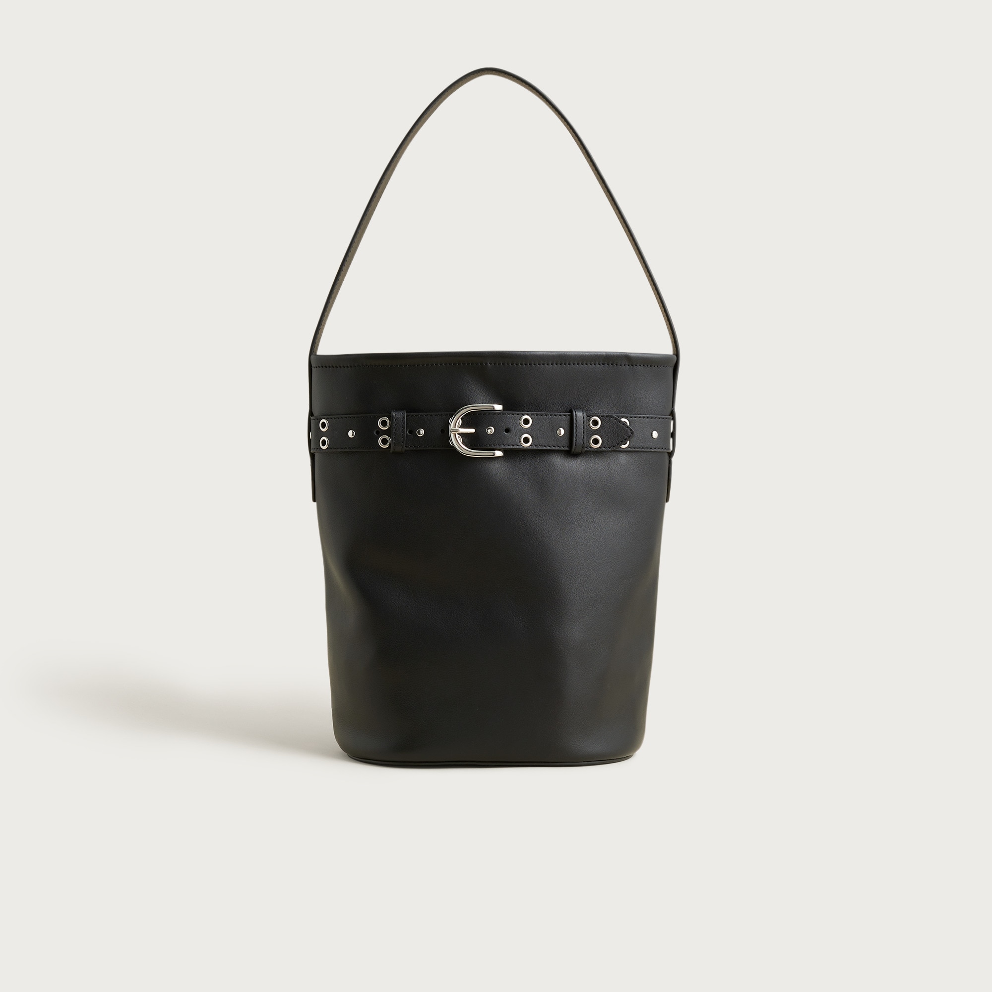 Berkeley belted bucket bag in studded leather