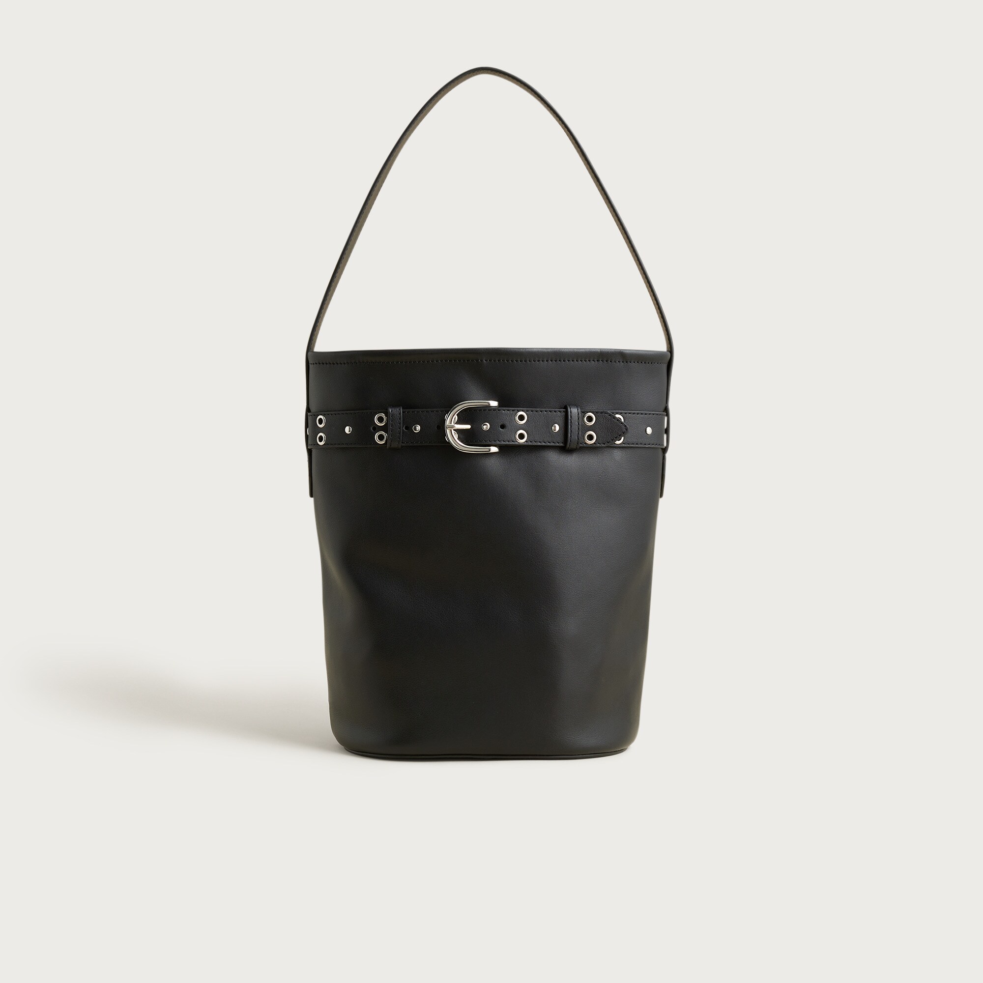  Berkeley belted bucket bag in studded leather