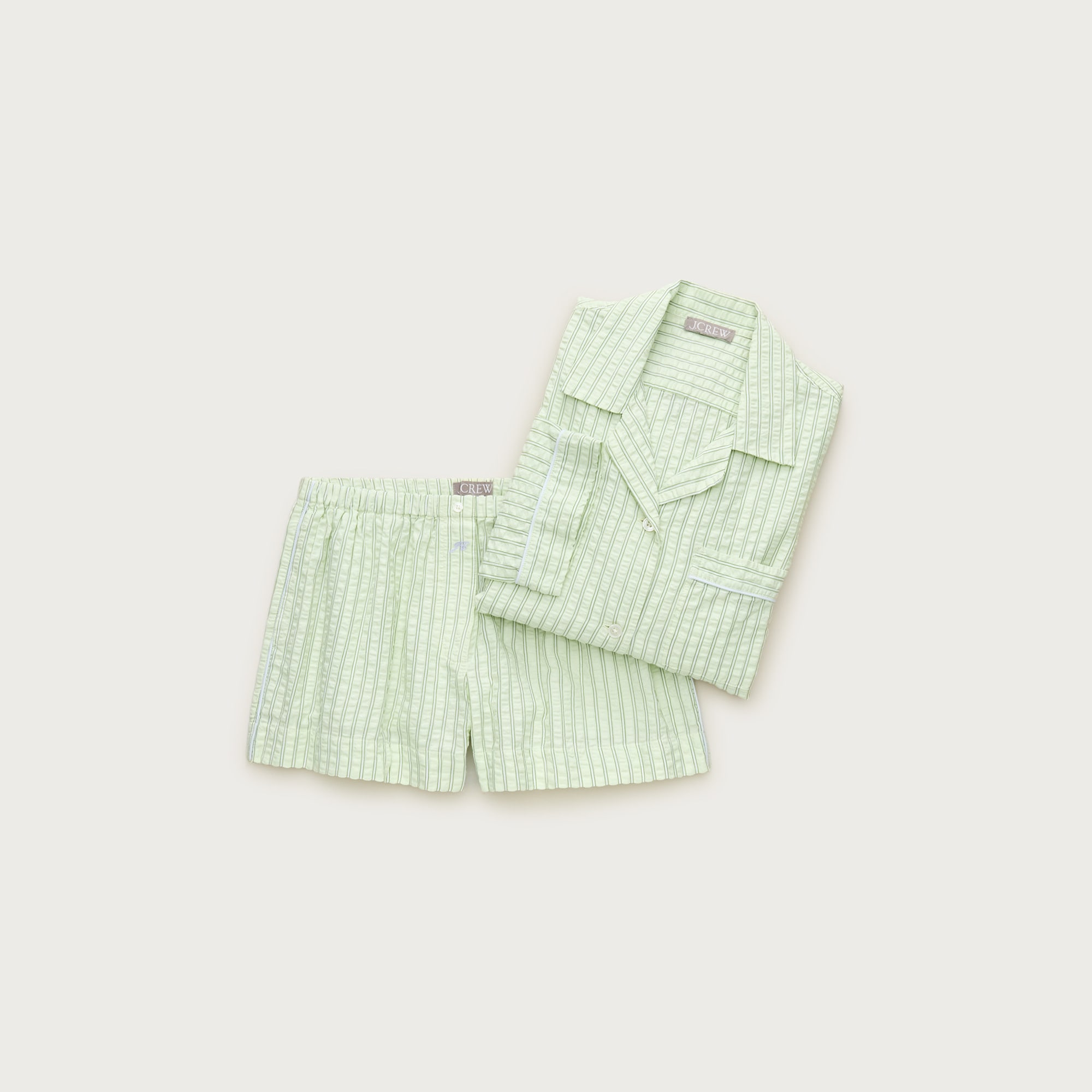 Seersucker pajama short set - image 2