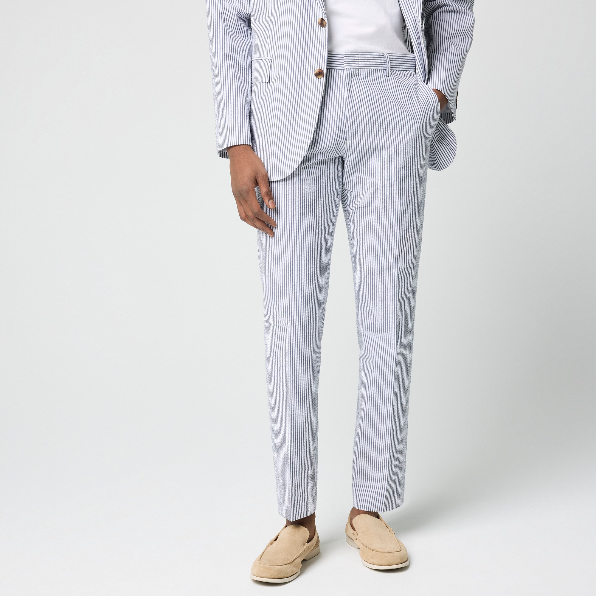 【ミリ】TheorySeerSuitShrunkenBlazer JK Seersucker Suit Pant For Men | Factory
