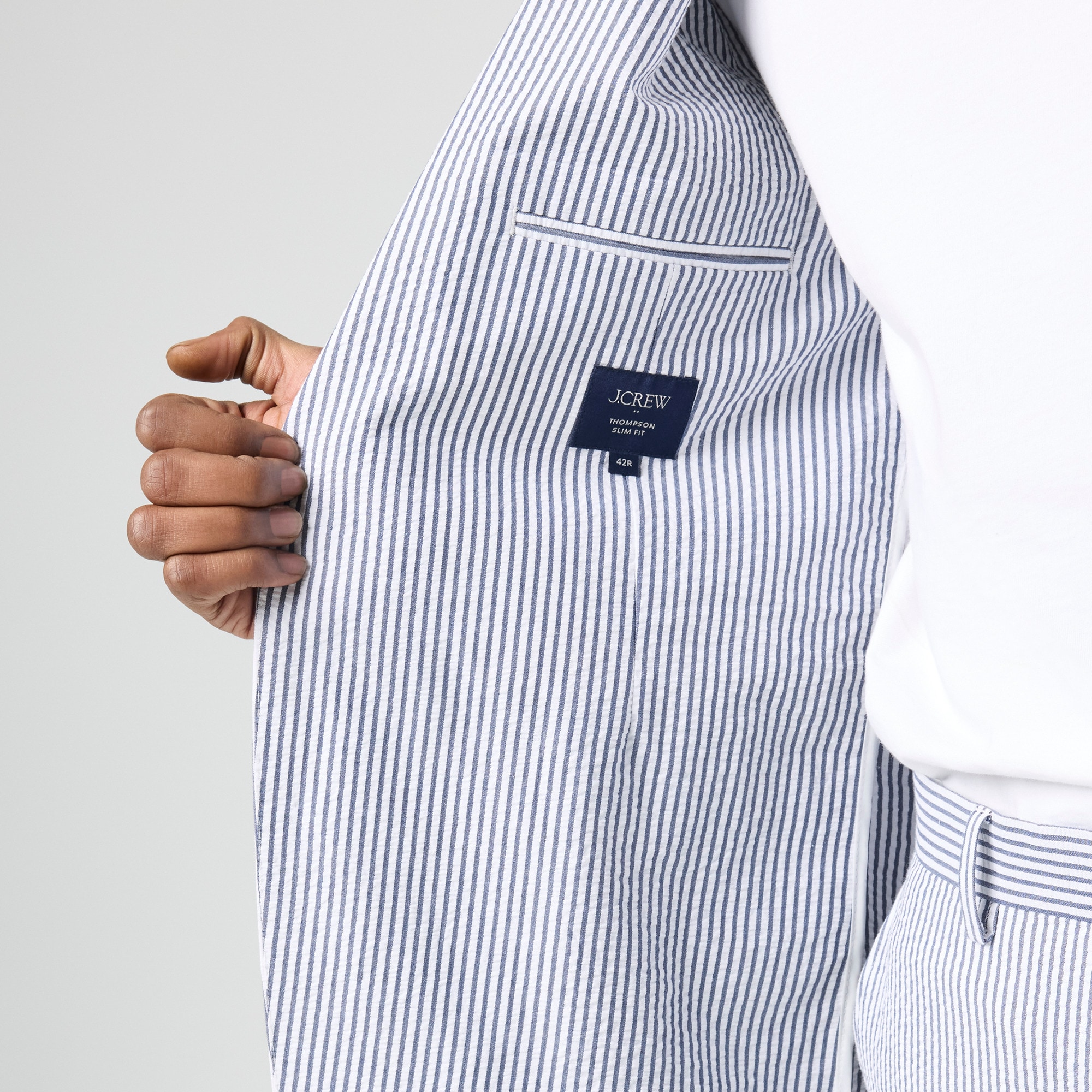 Seersucker suit jacket