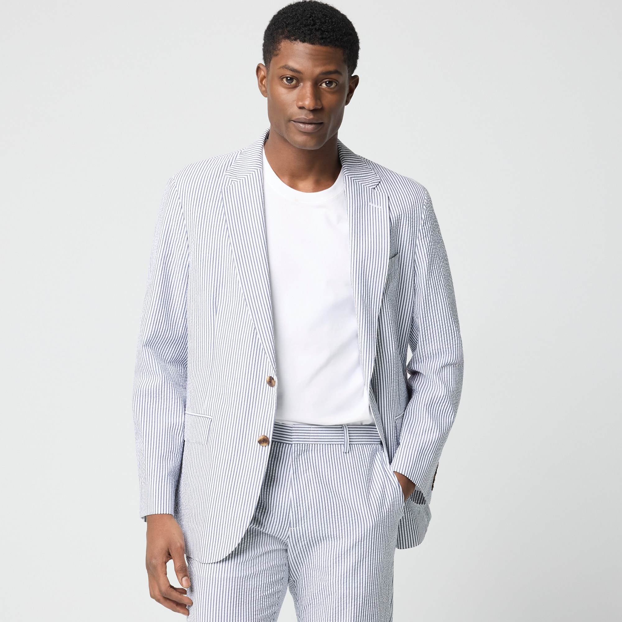 Seersucker suit jacket