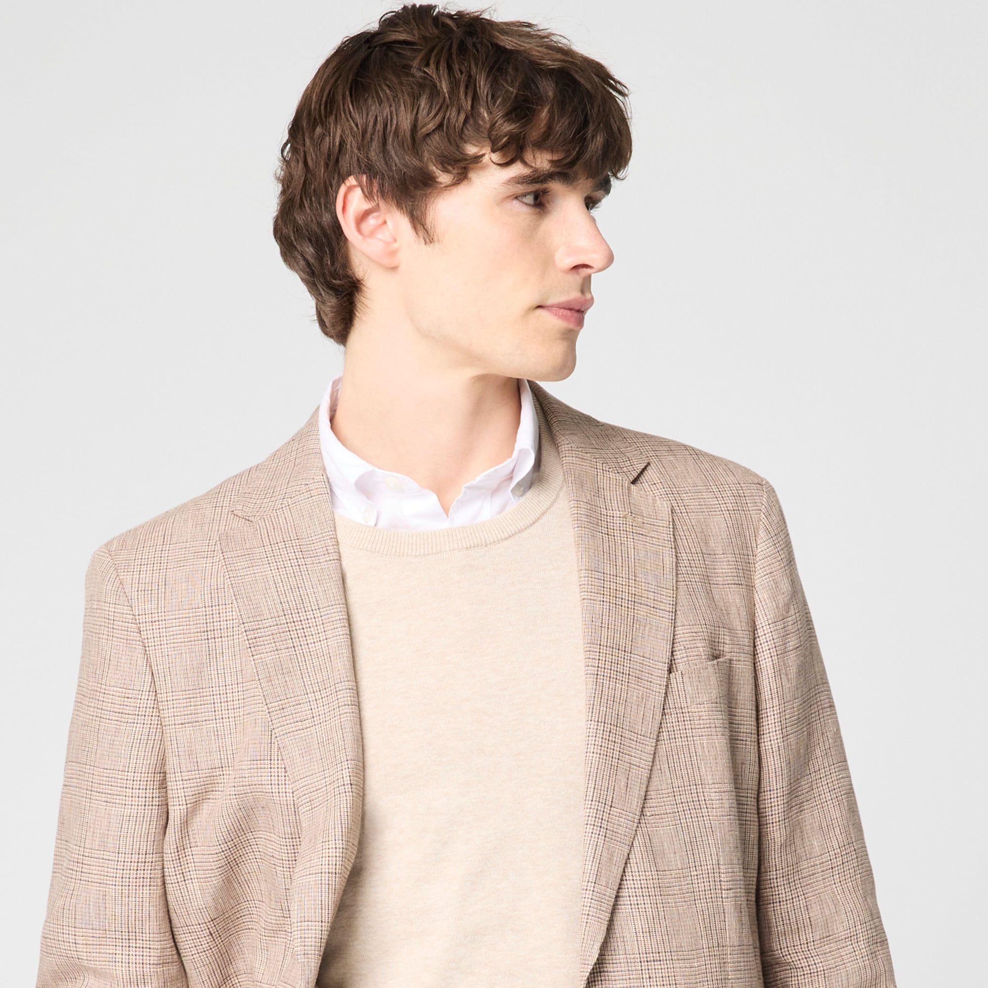 Plaid linen blazer - image 2