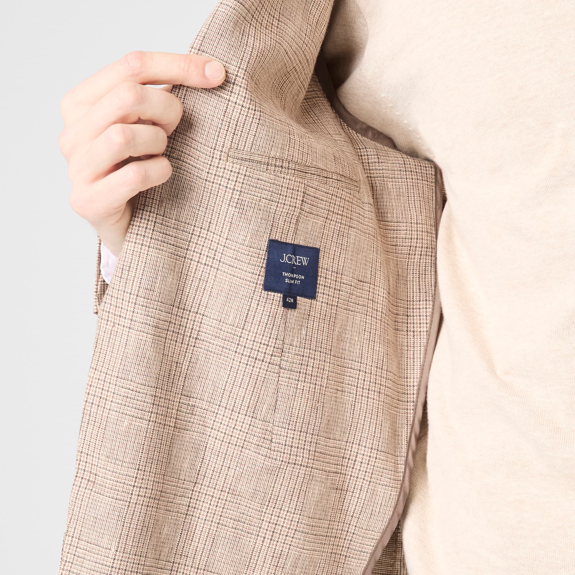 Plaid linen blazer - image 4