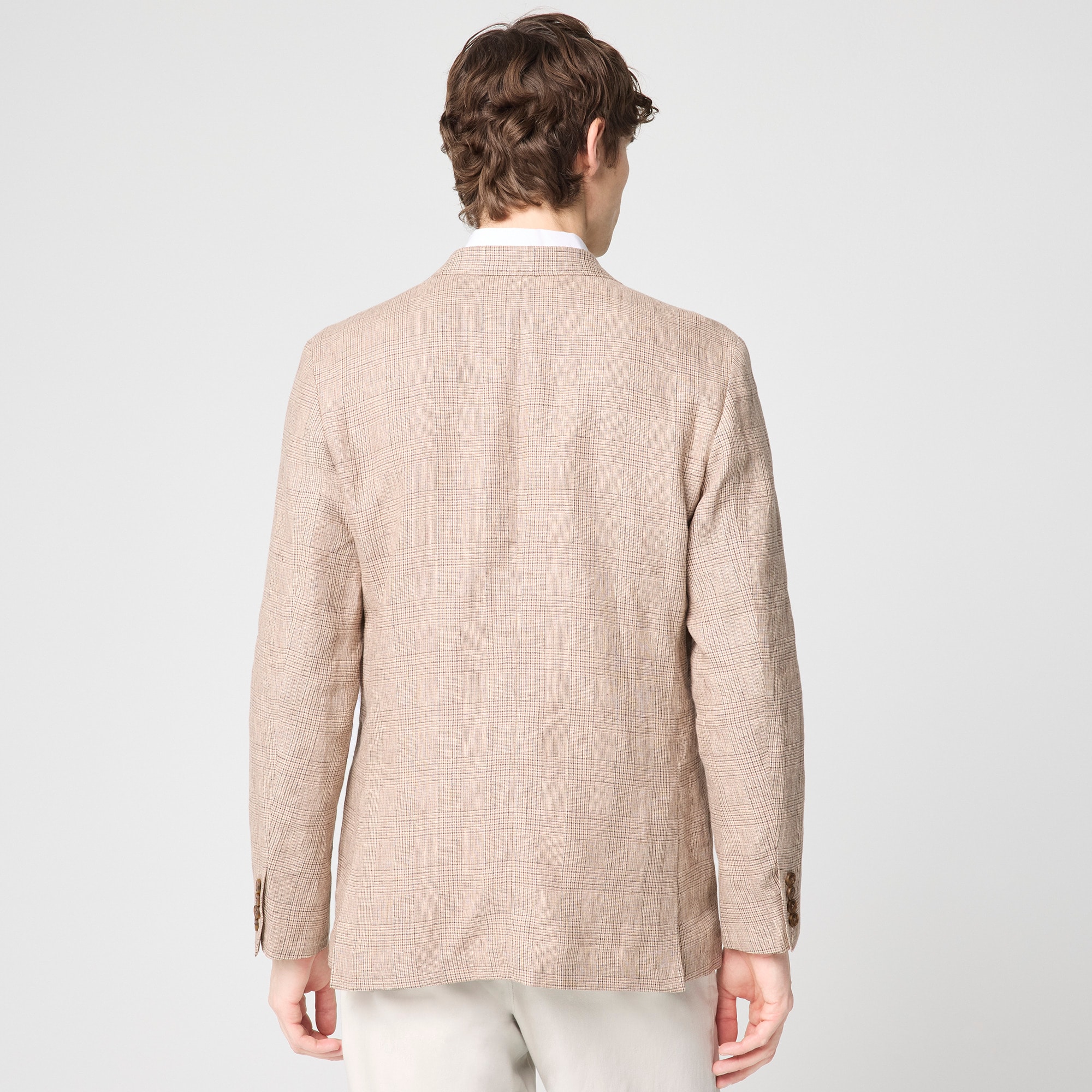 Plaid linen blazer - image 5