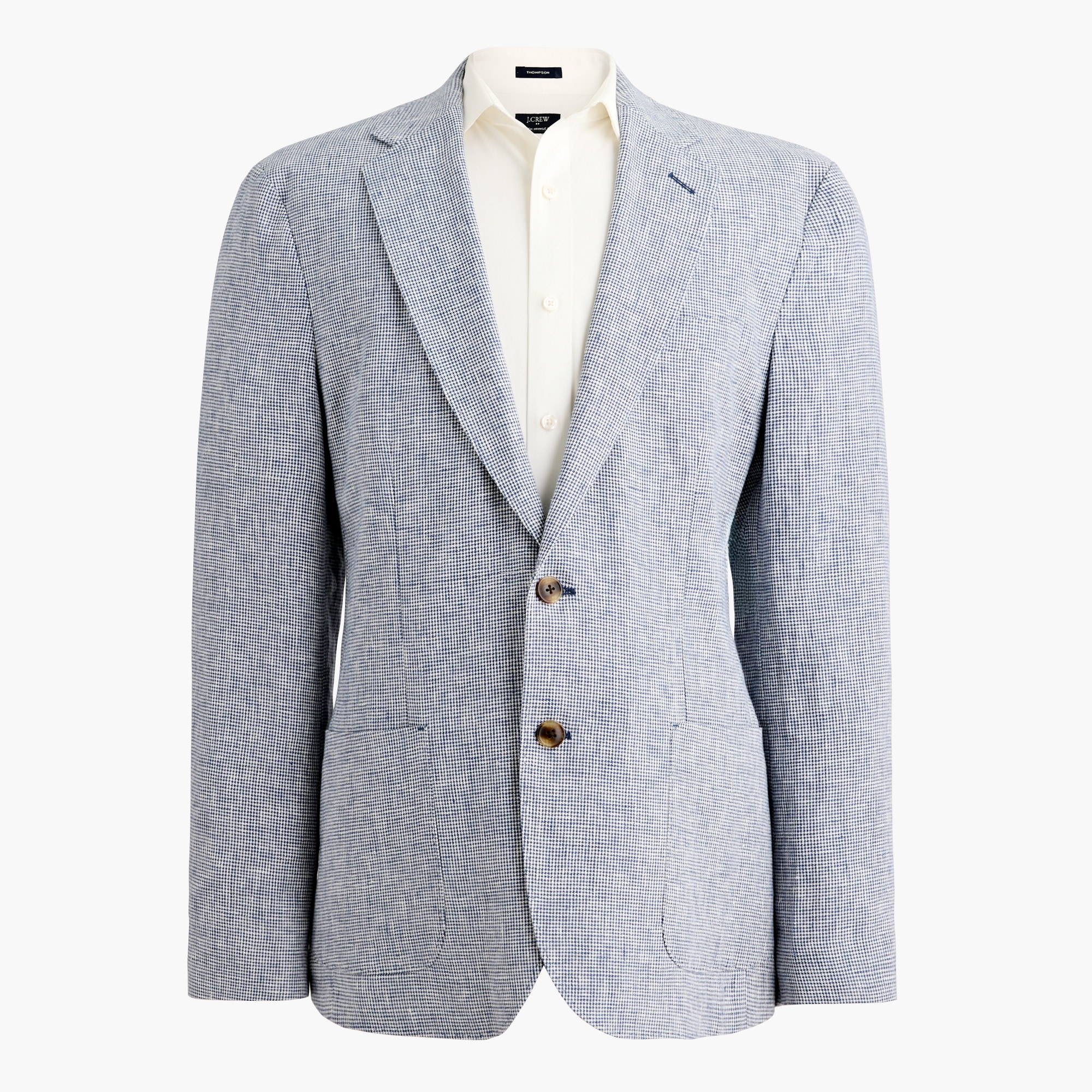  Houndstooth linen blazer
