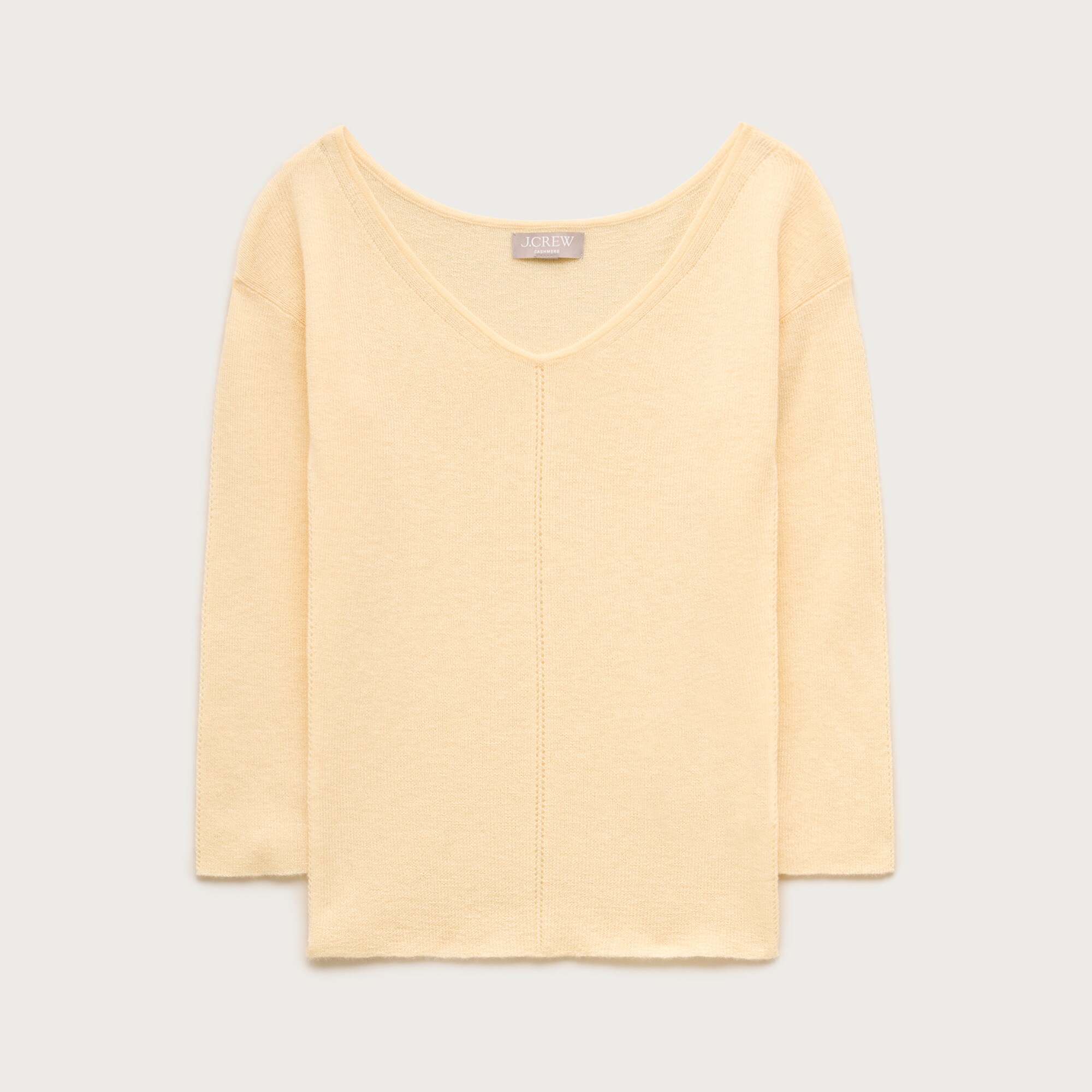 Featherweight cashmere wide V-neck sweater