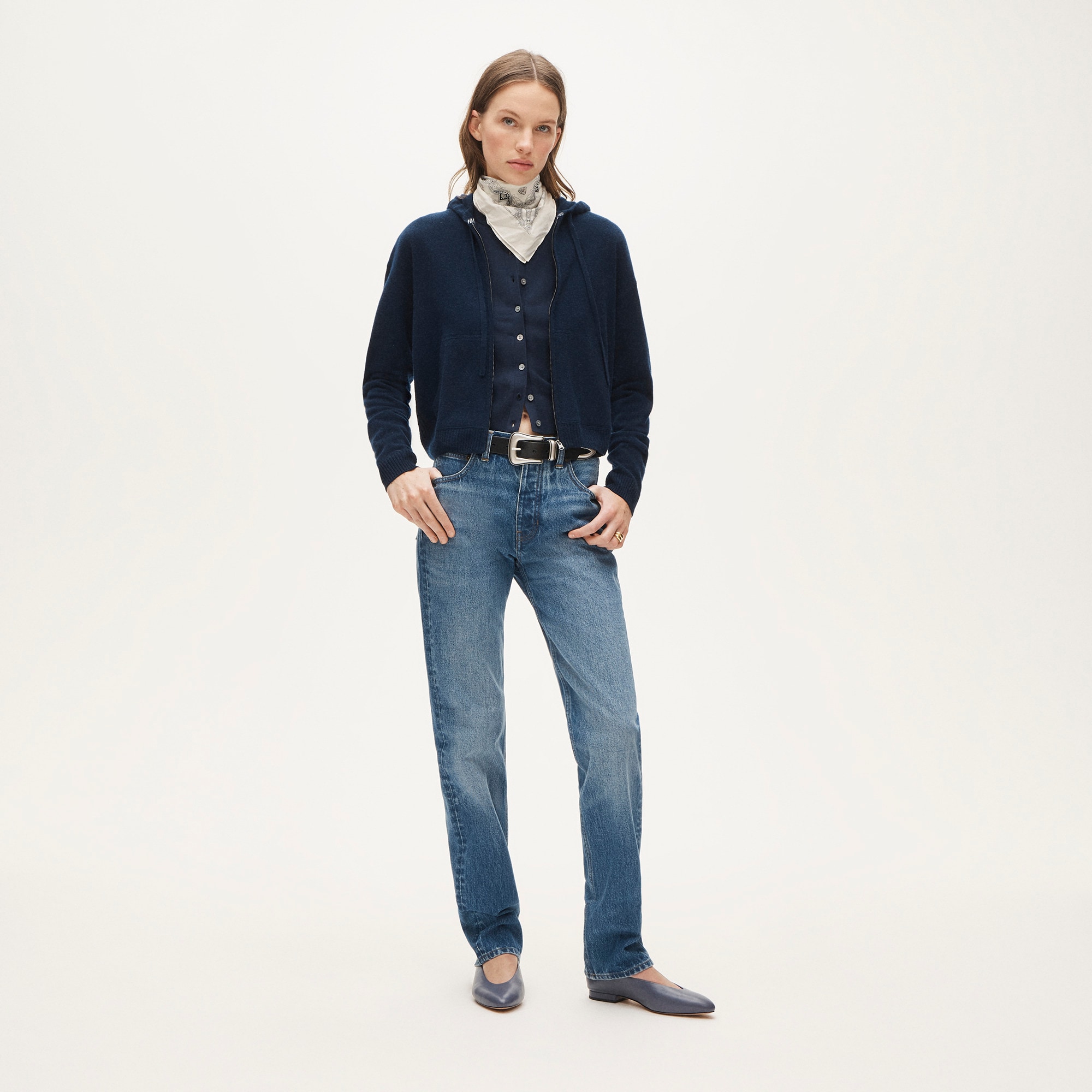 Cashmere full-zip hoodie - image 5