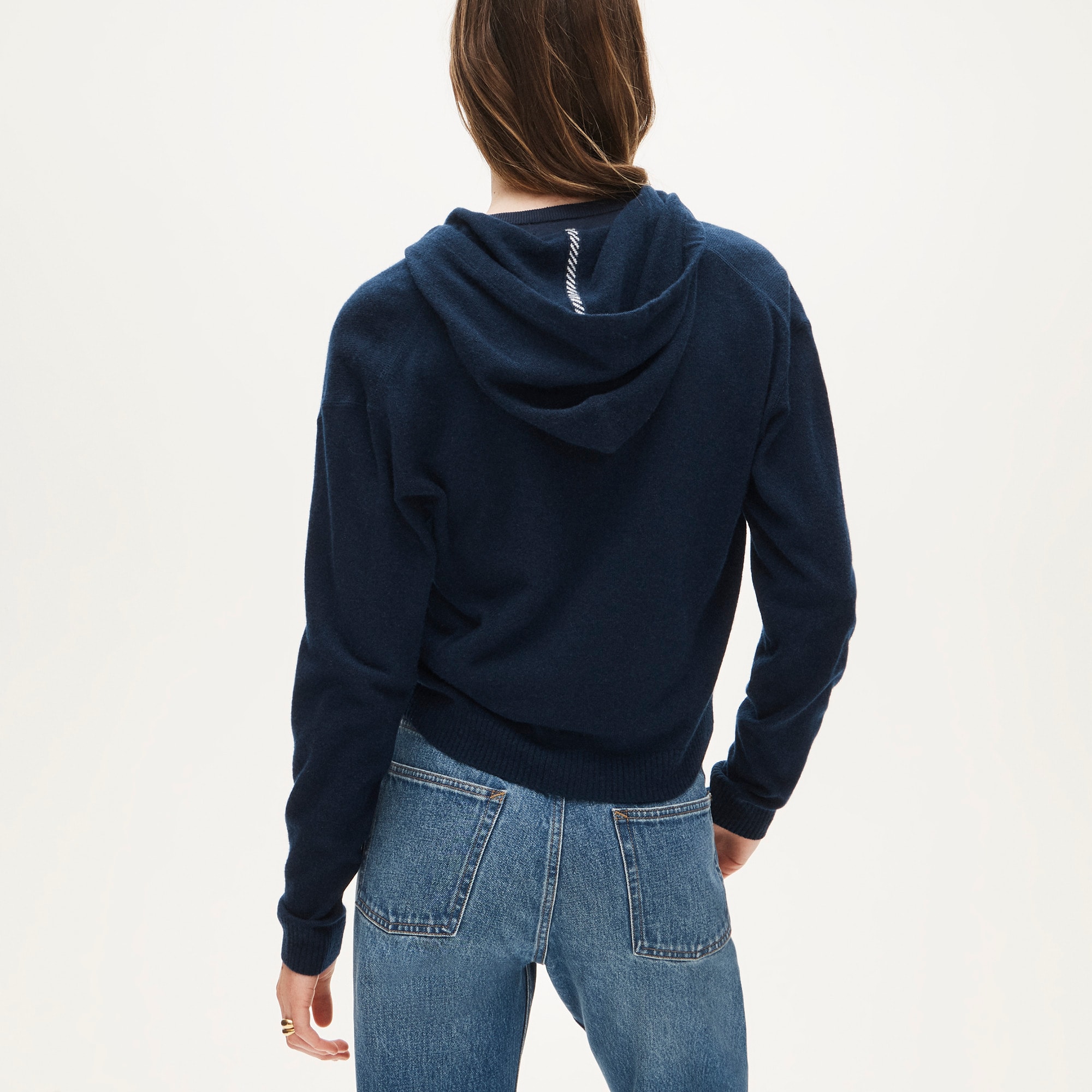 Cashmere full-zip hoodie - image 5