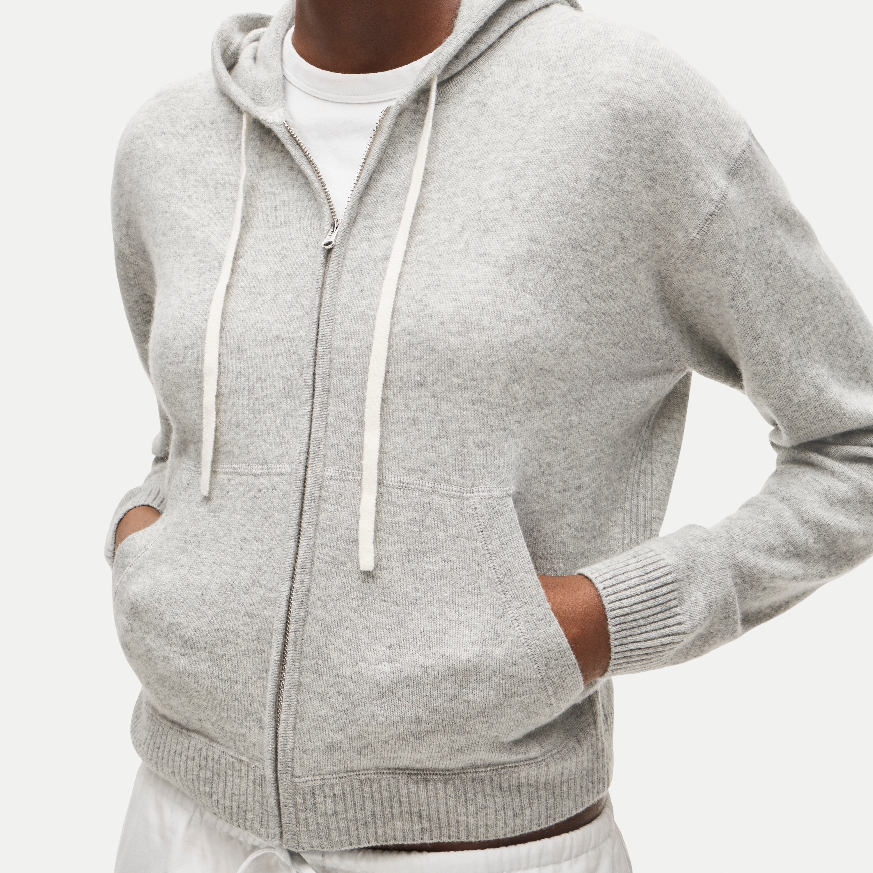 Cashmere full-zip hoodie