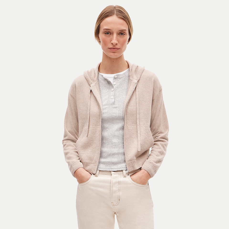 Cashmere full-zip hoodie by J.Crew
