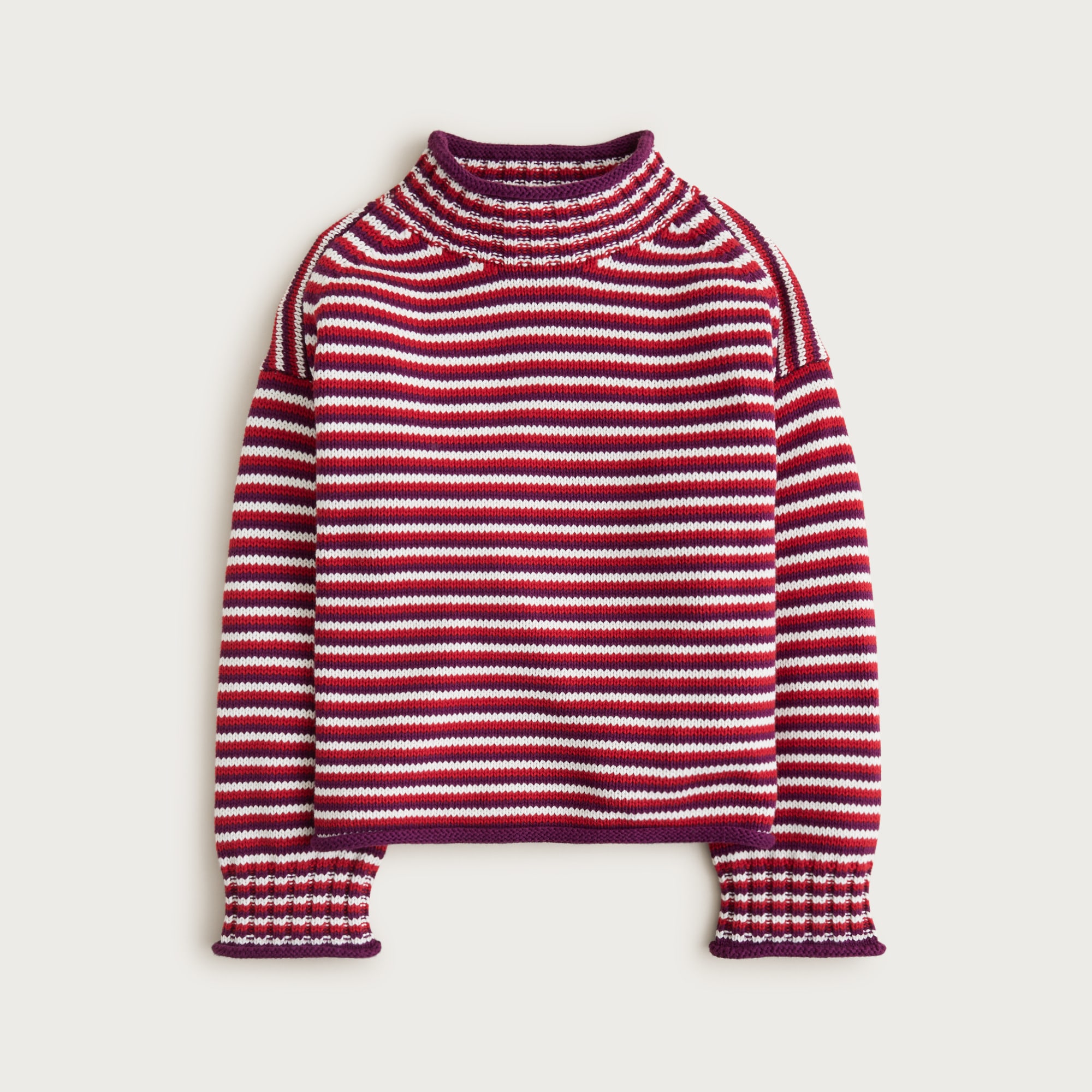 2025 Rollneck™ Sweater In Stripe For Women | J.Crew