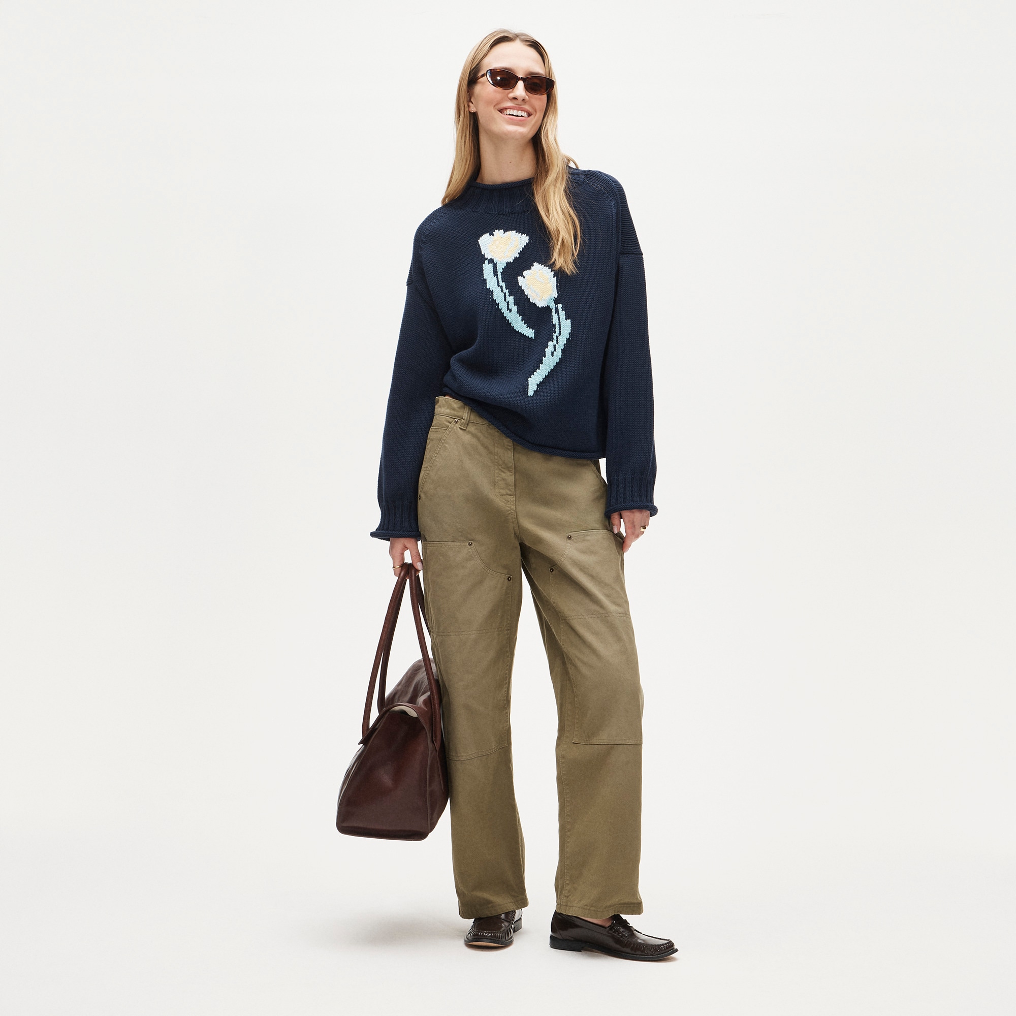 2025 Rollneck™ sweater in floral-print heritage cotton