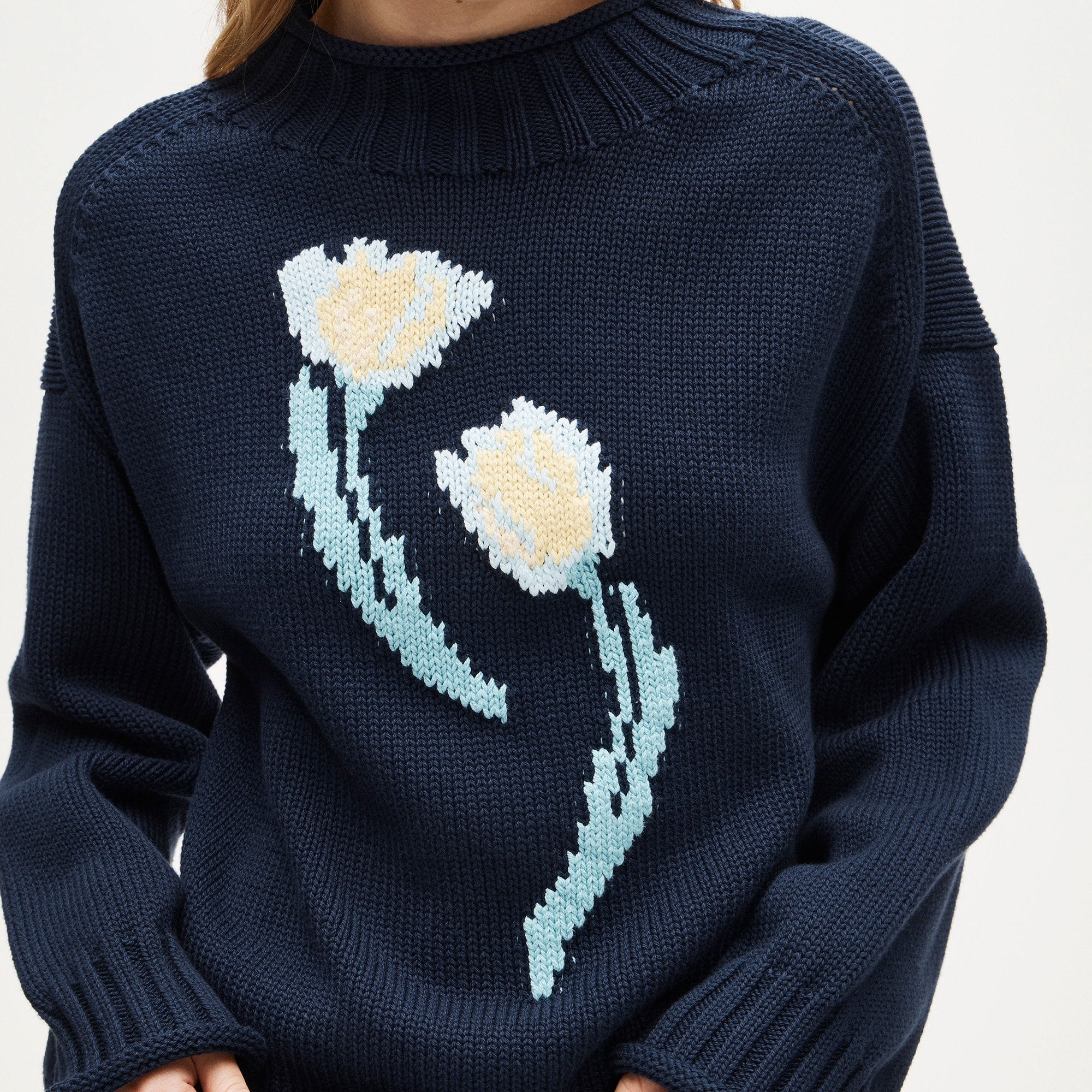 ☆Summer☆gypsohila CrewNeckKnit Navy 1200W-4179-Navy-0-