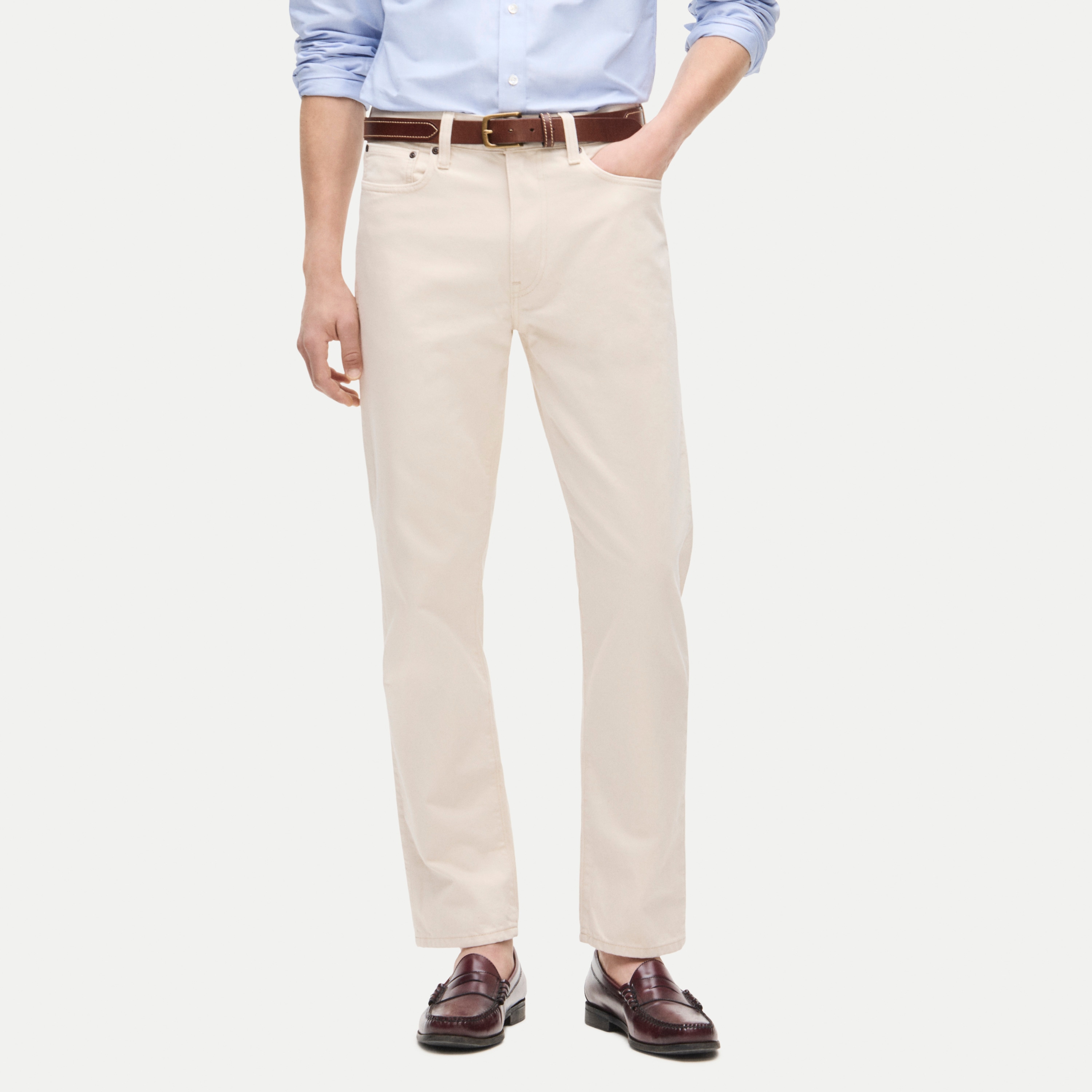 Classic Straight jean in natural seeded denim