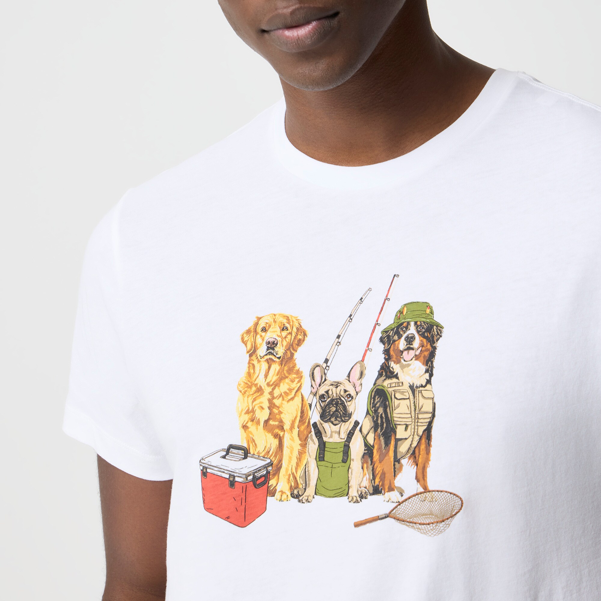 Fisherman dogs graphic tee