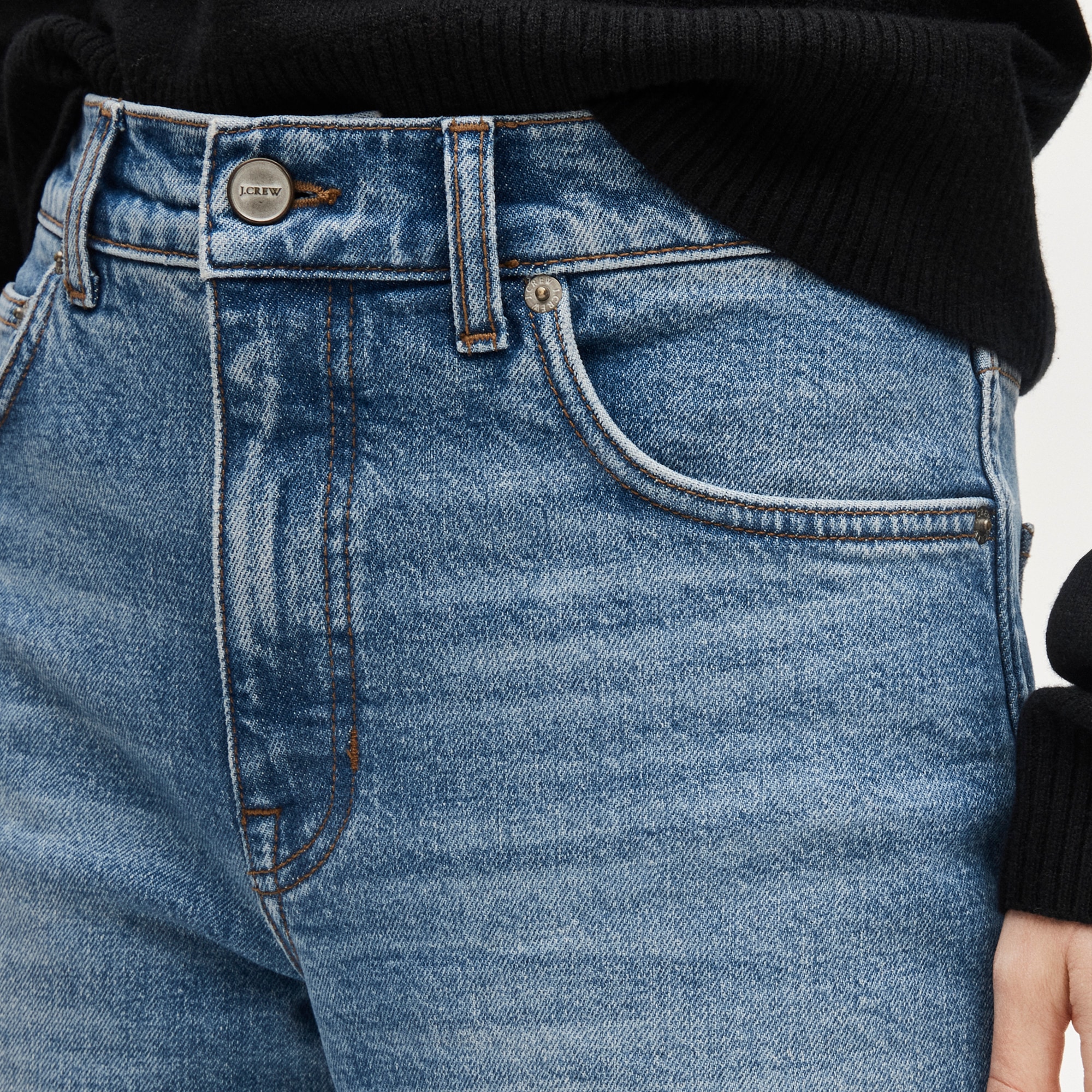 Everyday wide-leg ankle jean in semi-stretch