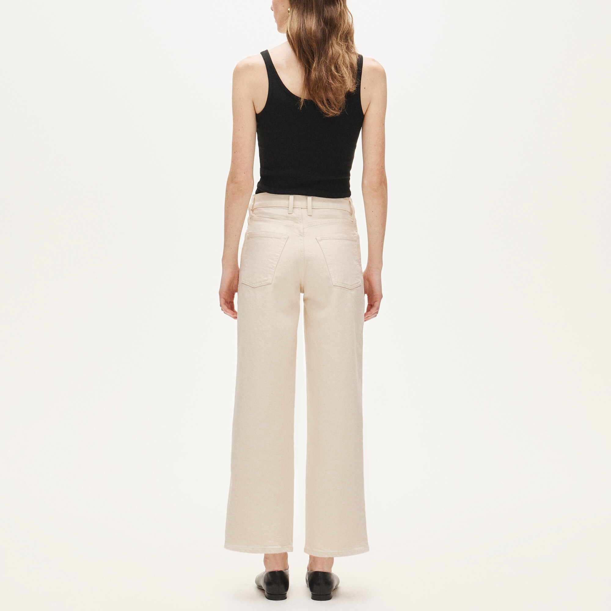 Everyday wide-leg ankle jean in semi-stretch