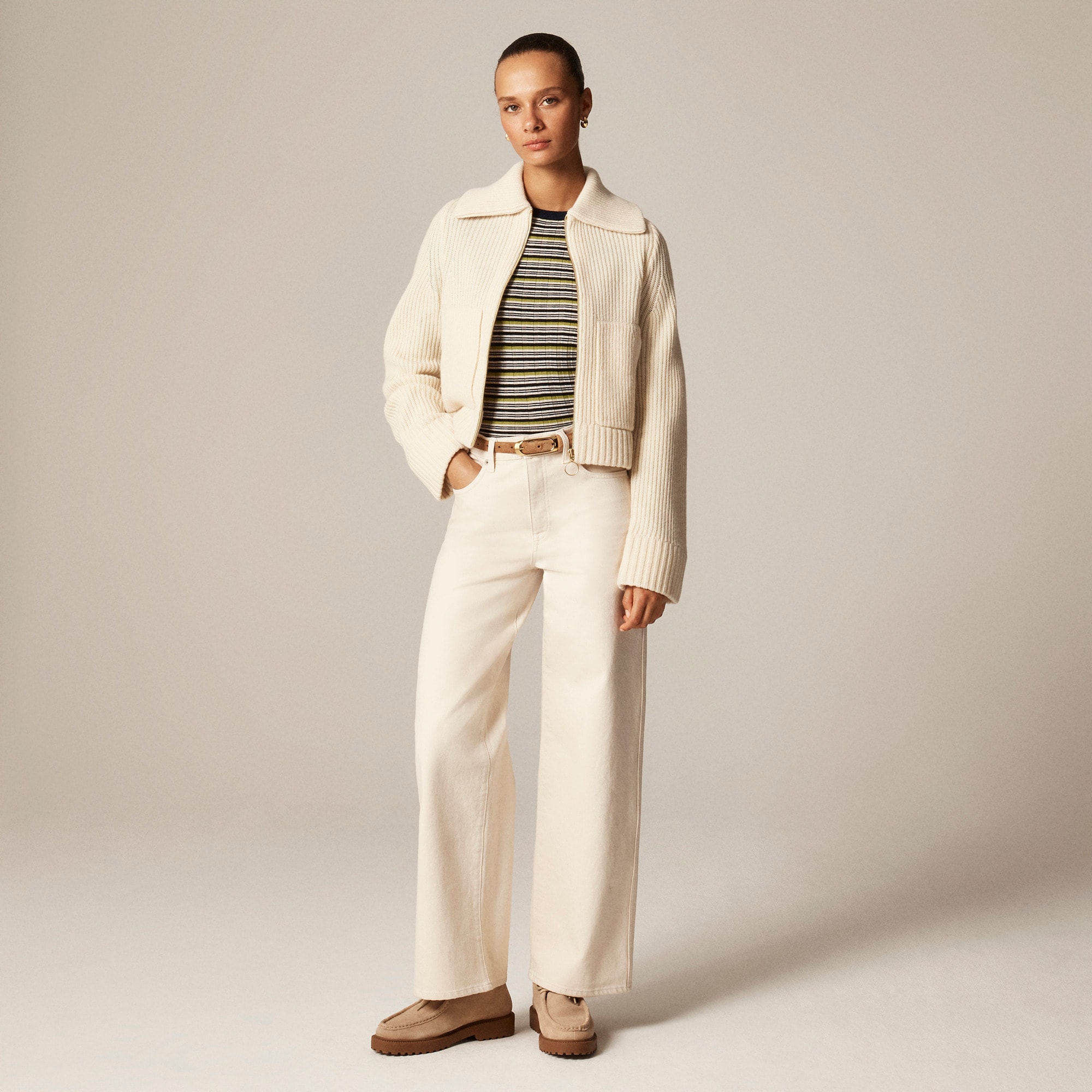 womens Everyday wide-leg ankle jean in semi-stretch