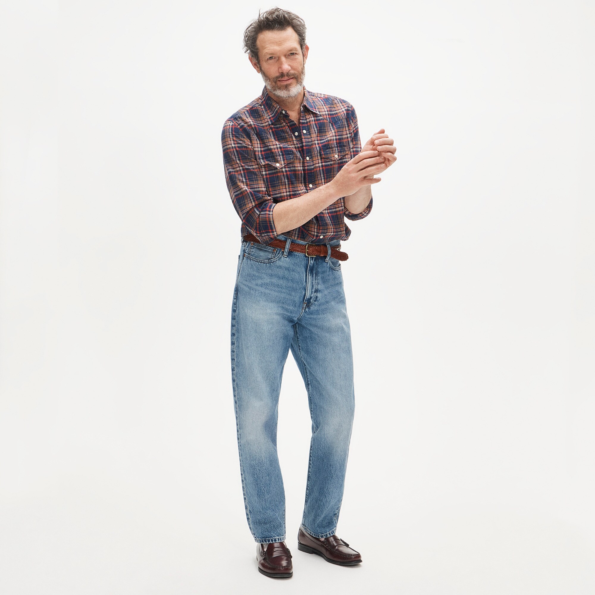 High-rise Straight-fit jean in vintage wash