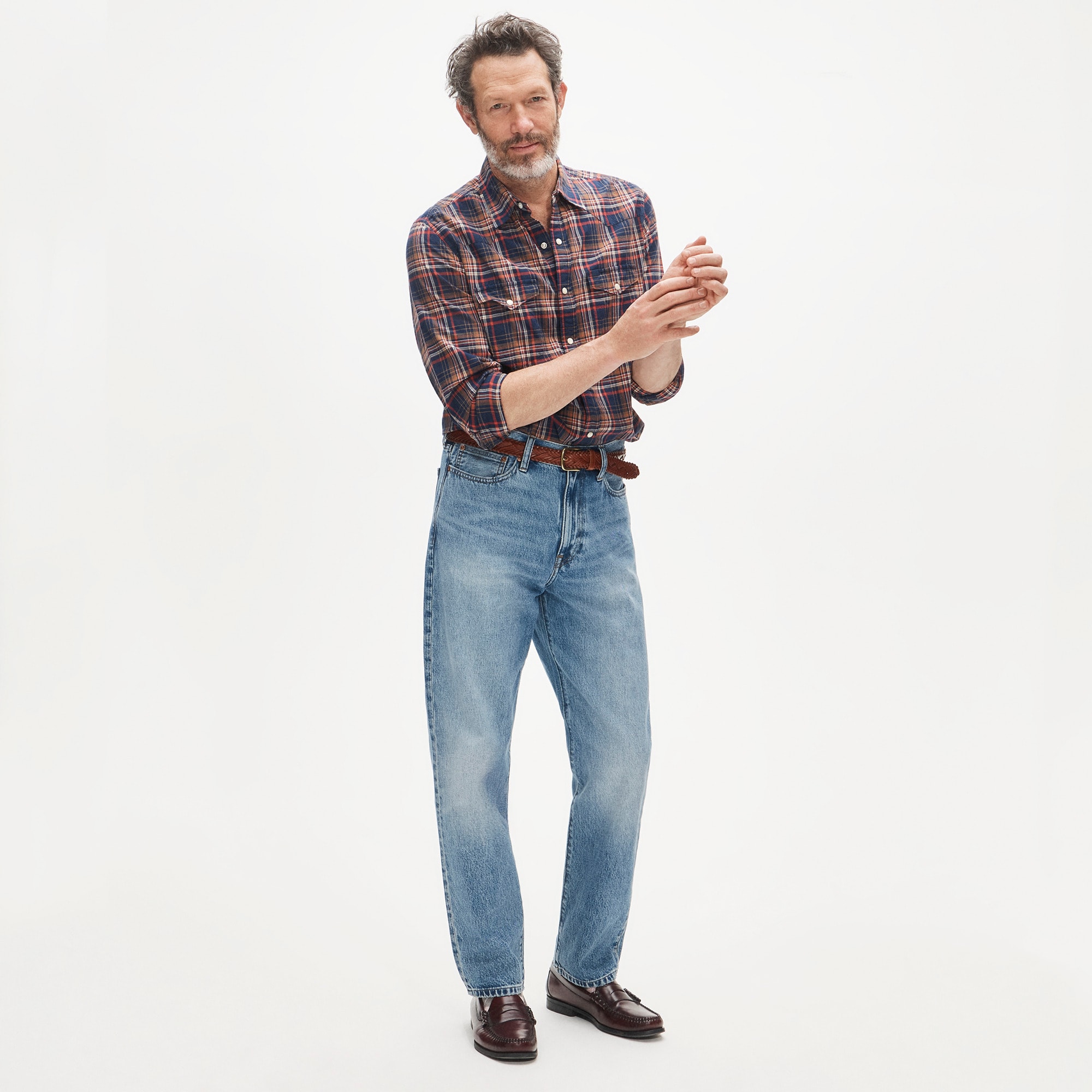 High-rise Straight-fit jean in vintage wash