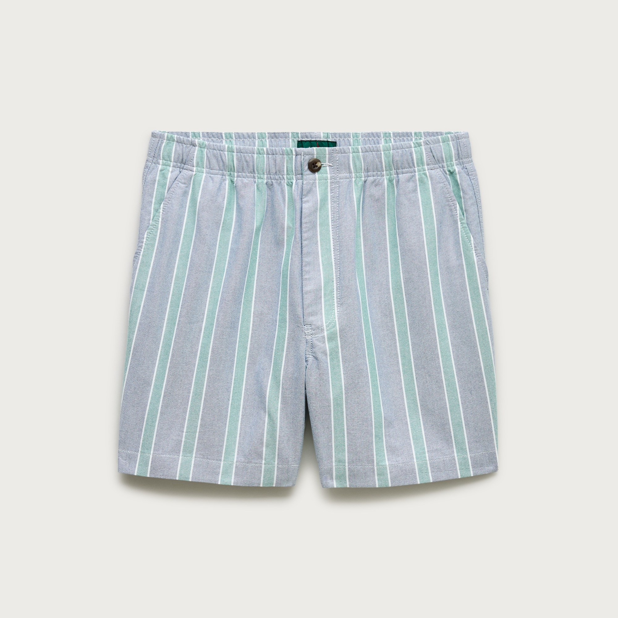 5.5" Pier short in cotton oxford stripe