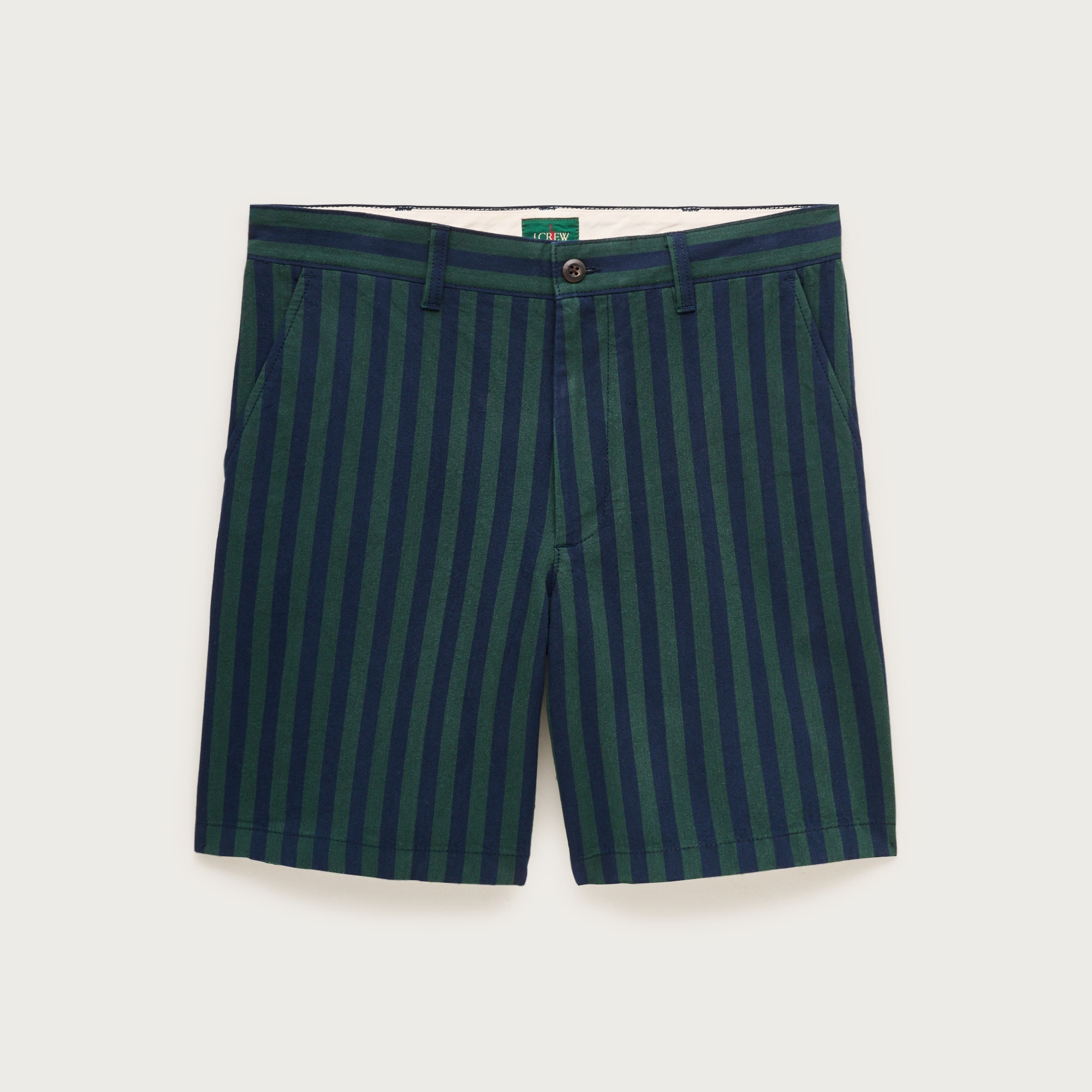8" Classic chambray short in stripe from J.Crew - $98
