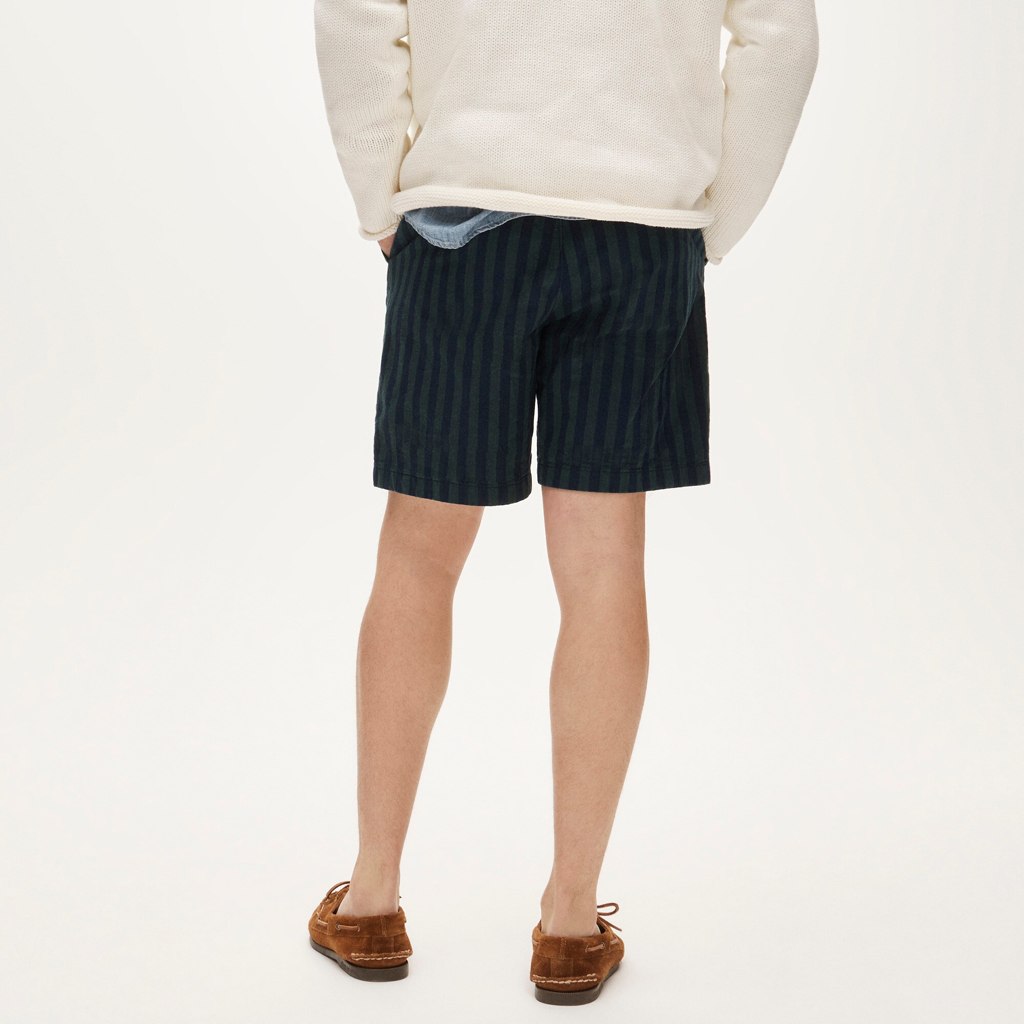 8" Classic chambray short in stripe