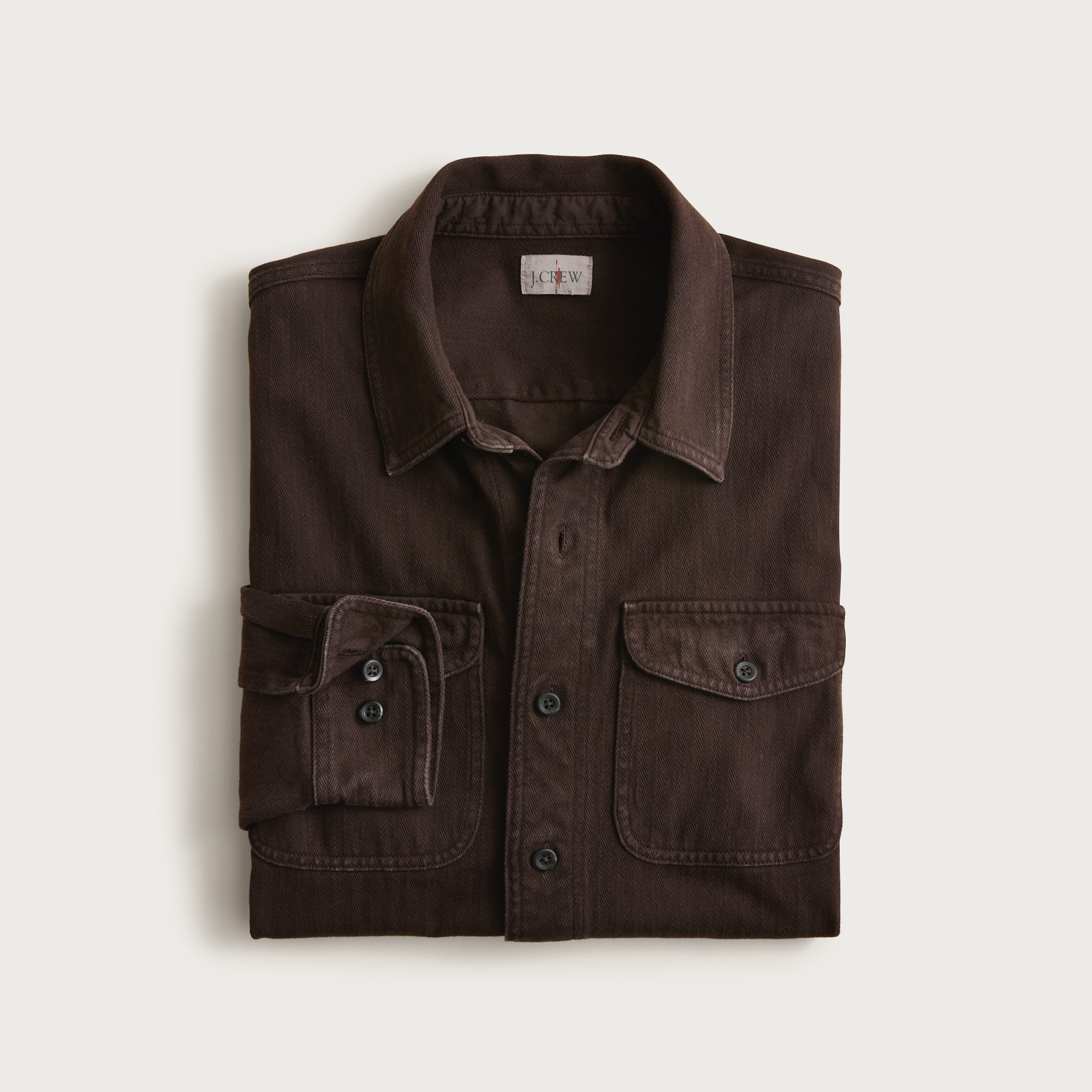 mens Herringbone workshirt in cotton