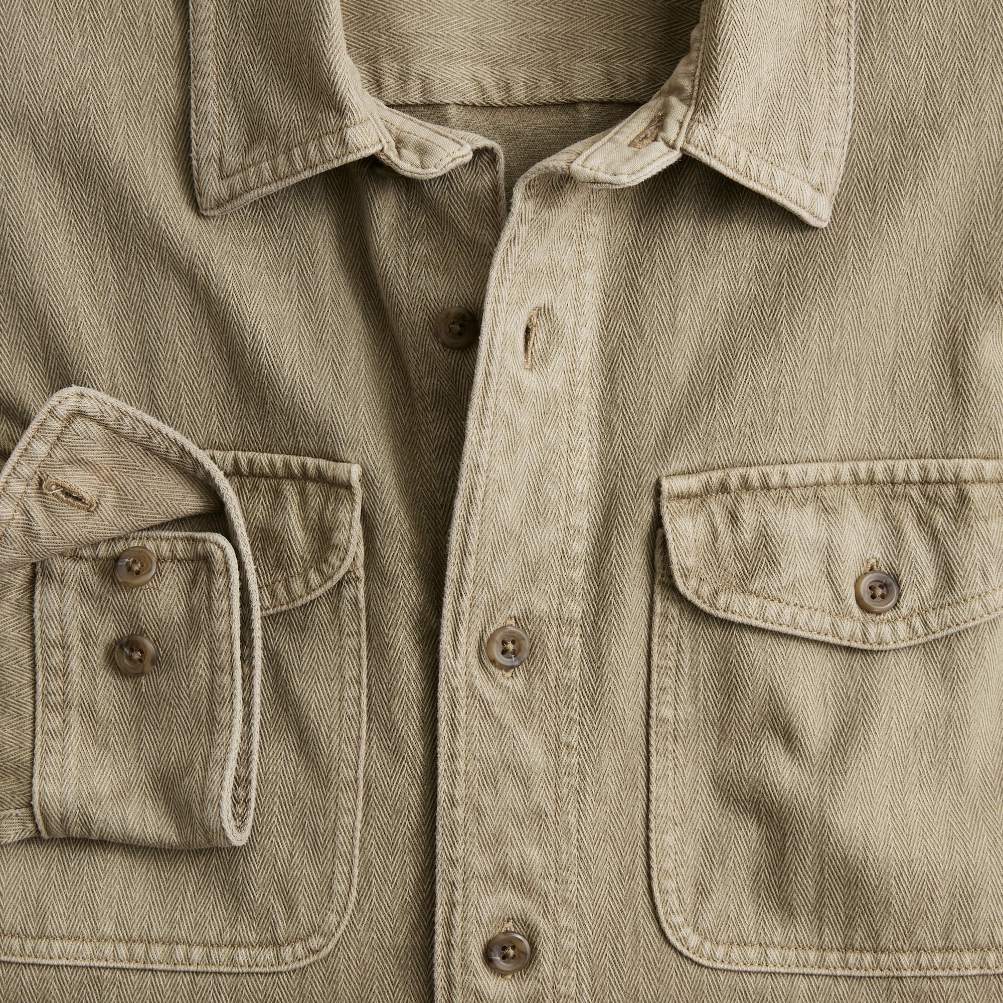 Herringbone Workshirt In Cotton For Men | J.Crew