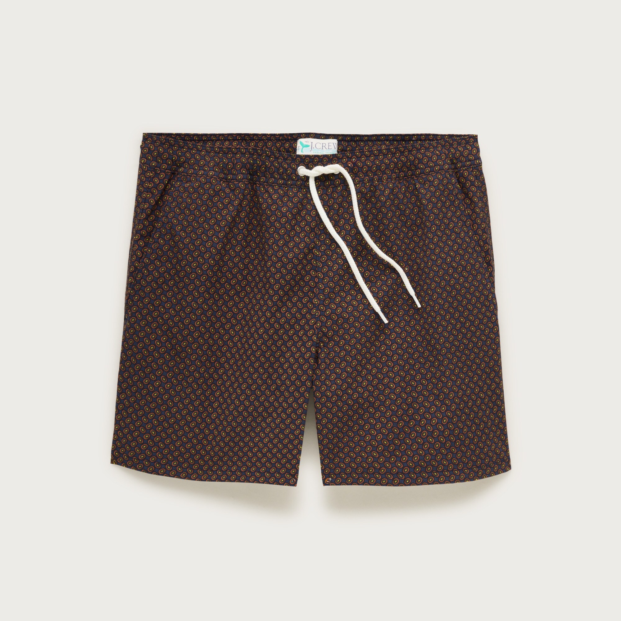 6" stretch swim trunk in print with ECONYL® nylon