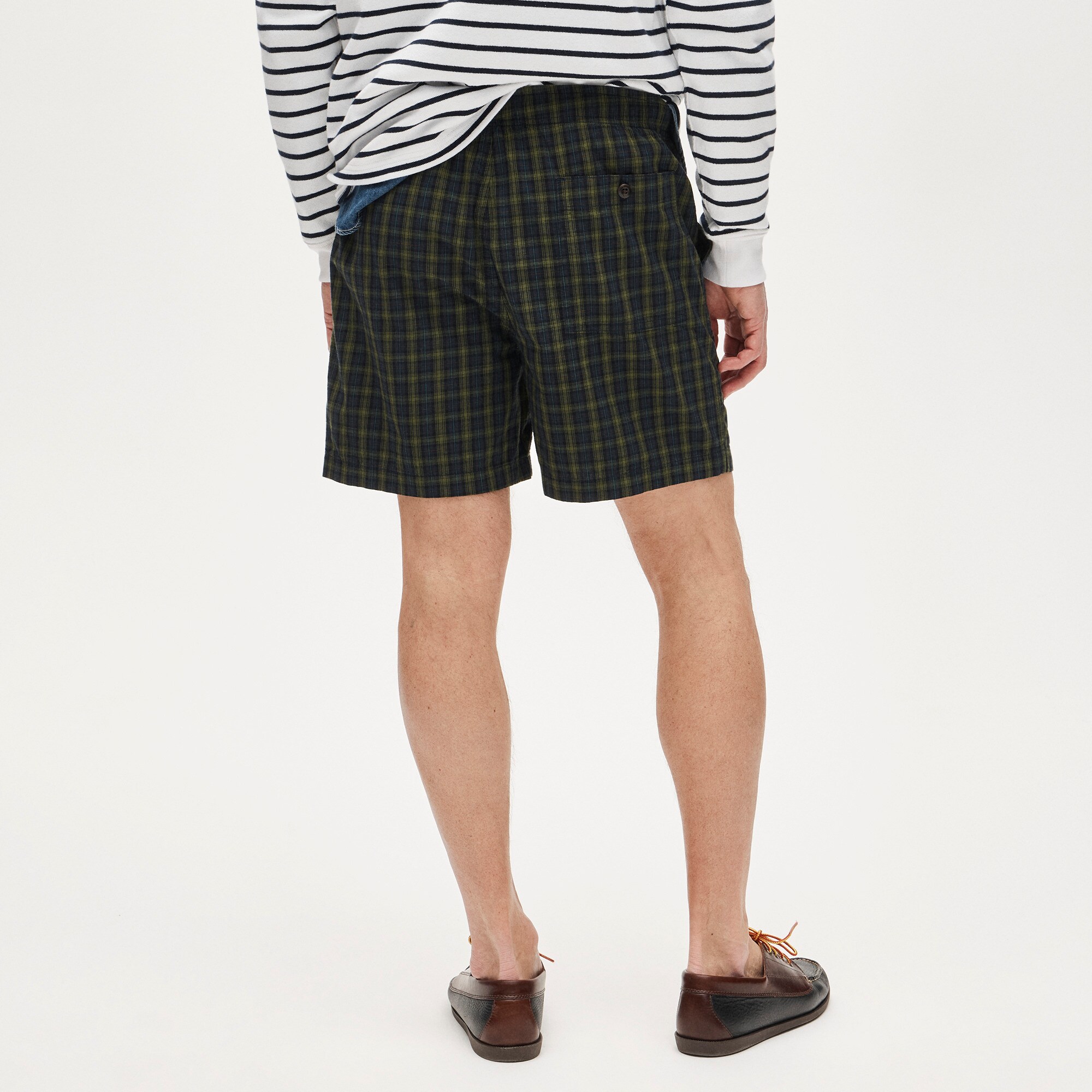 5.5" Pier short in cotton plaid