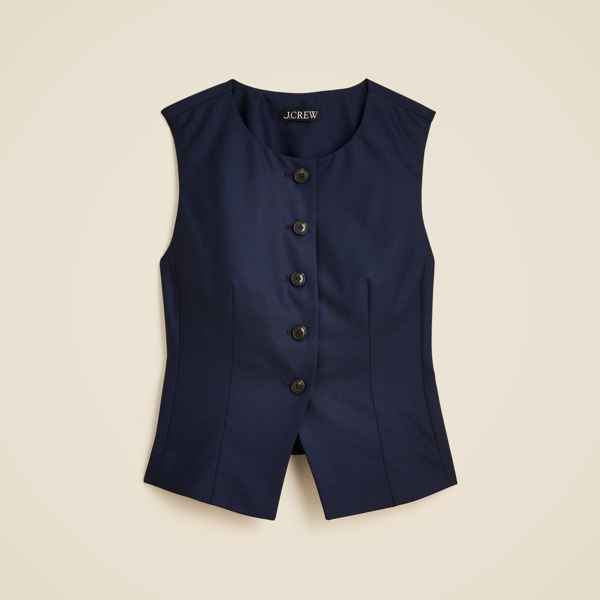 Essential tailored vest top in wool-blend