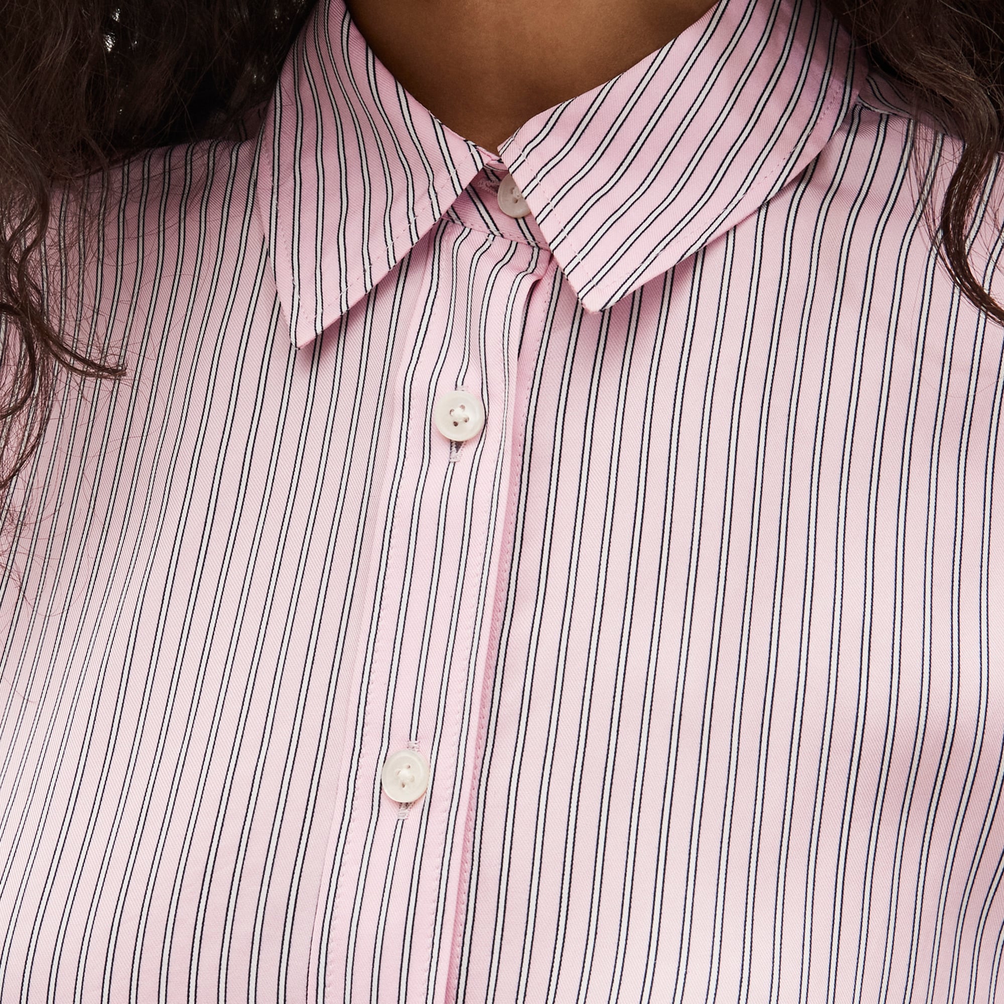 Étienne cropped button-up shirt in viscose twill