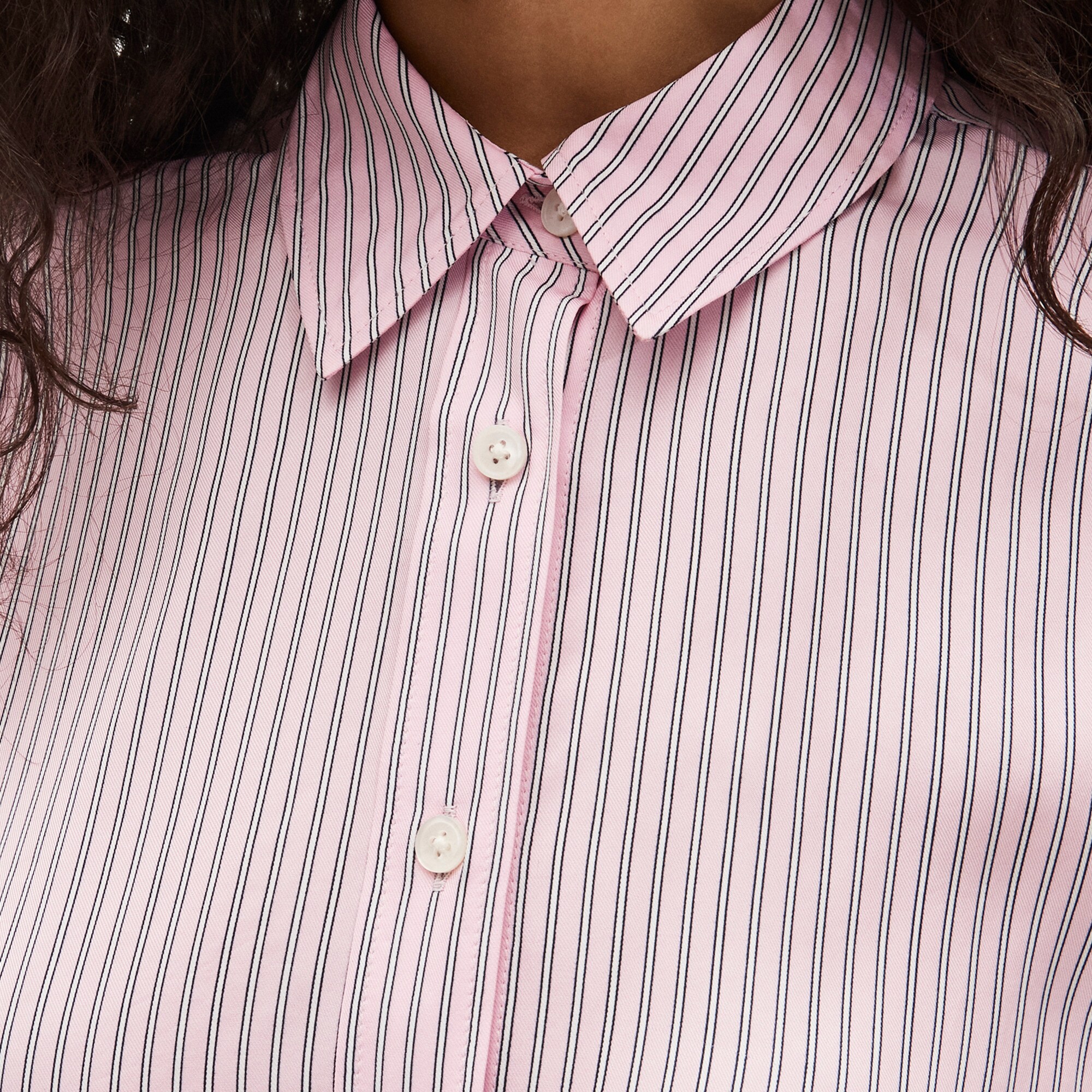 Étienne cropped button-up shirt in viscose twill