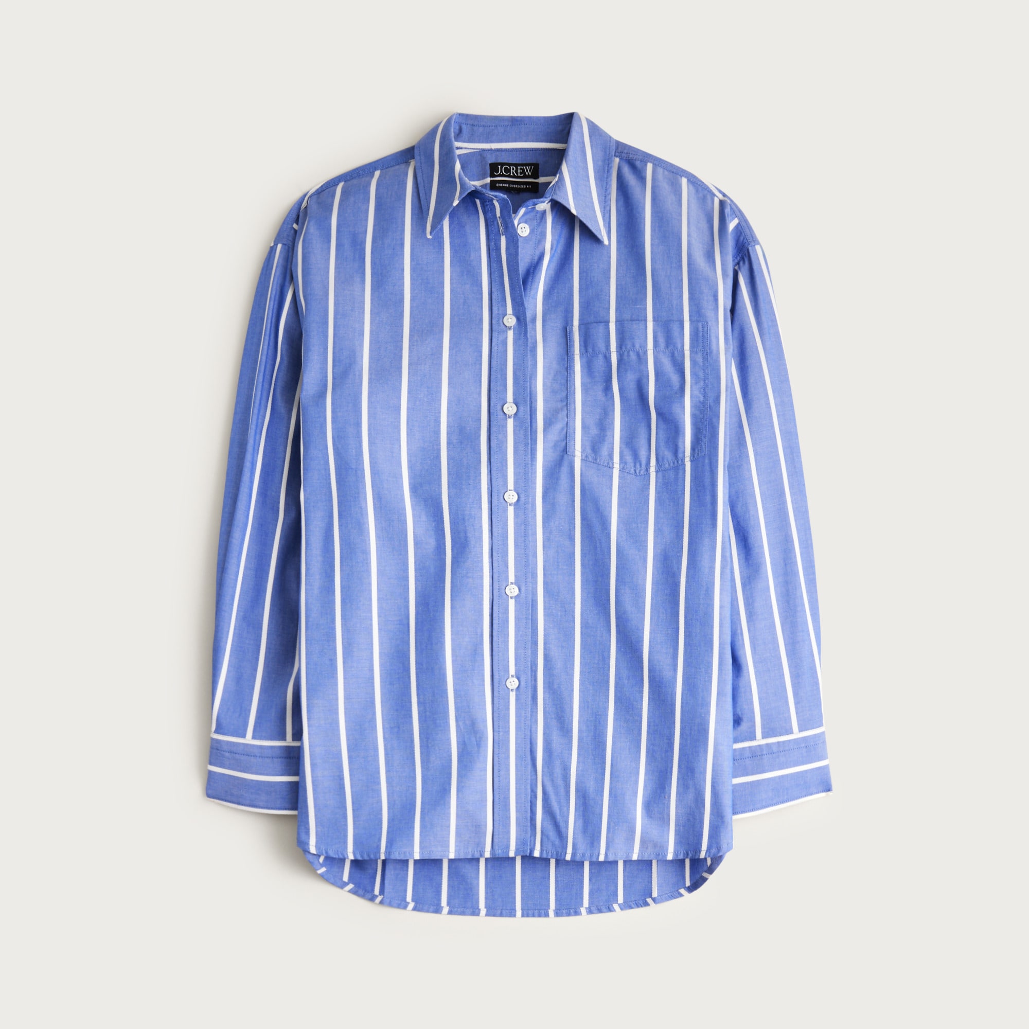  &Eacute;tienne oversized shirt in dobby stripe