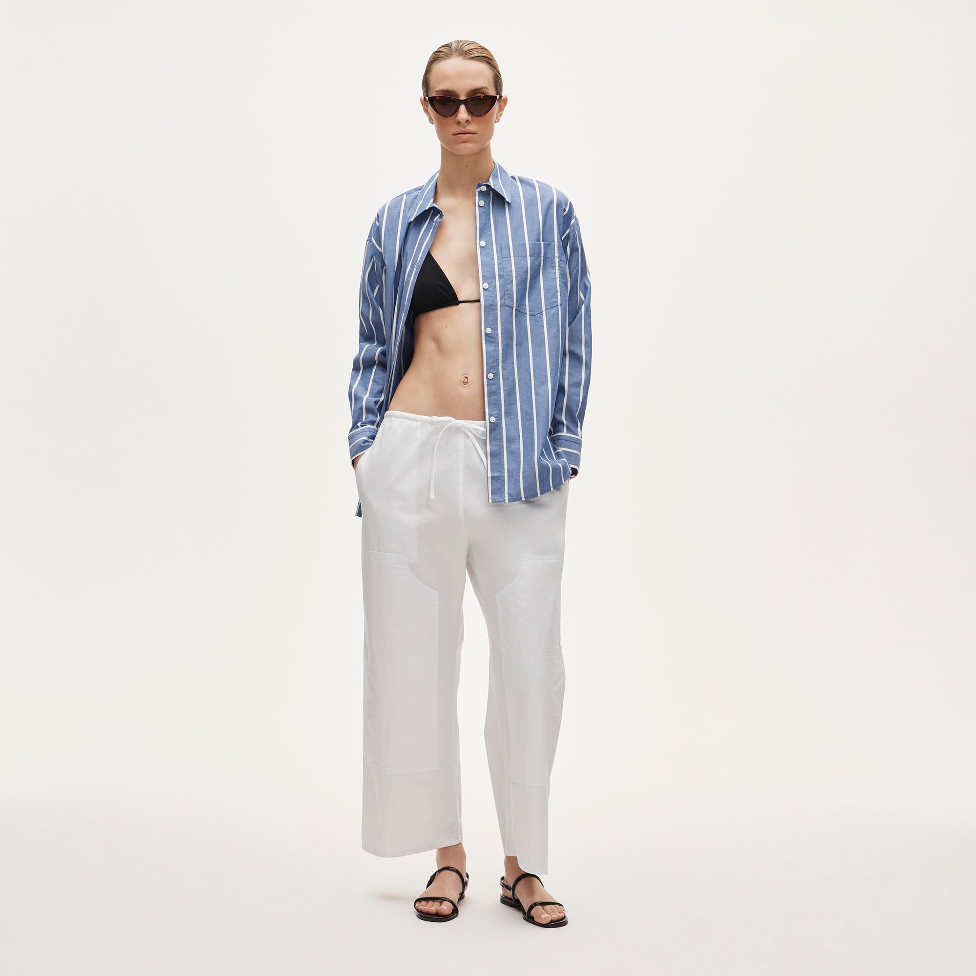 &Eacute;tienne oversized shirt in dobby stripe - image 3