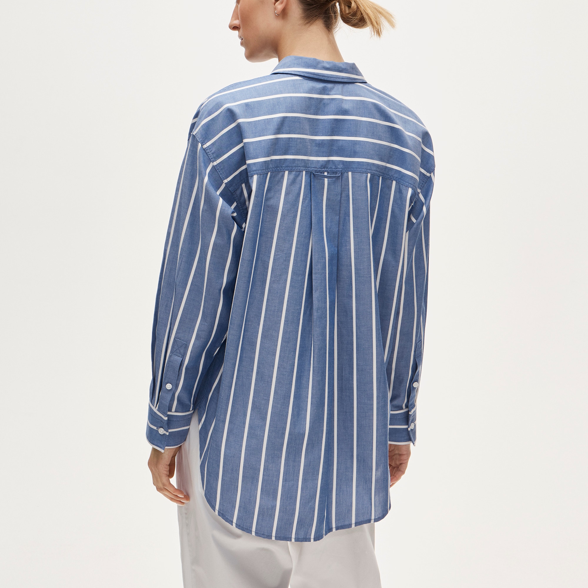 &Eacute;tienne oversized shirt in dobby stripe - image 5