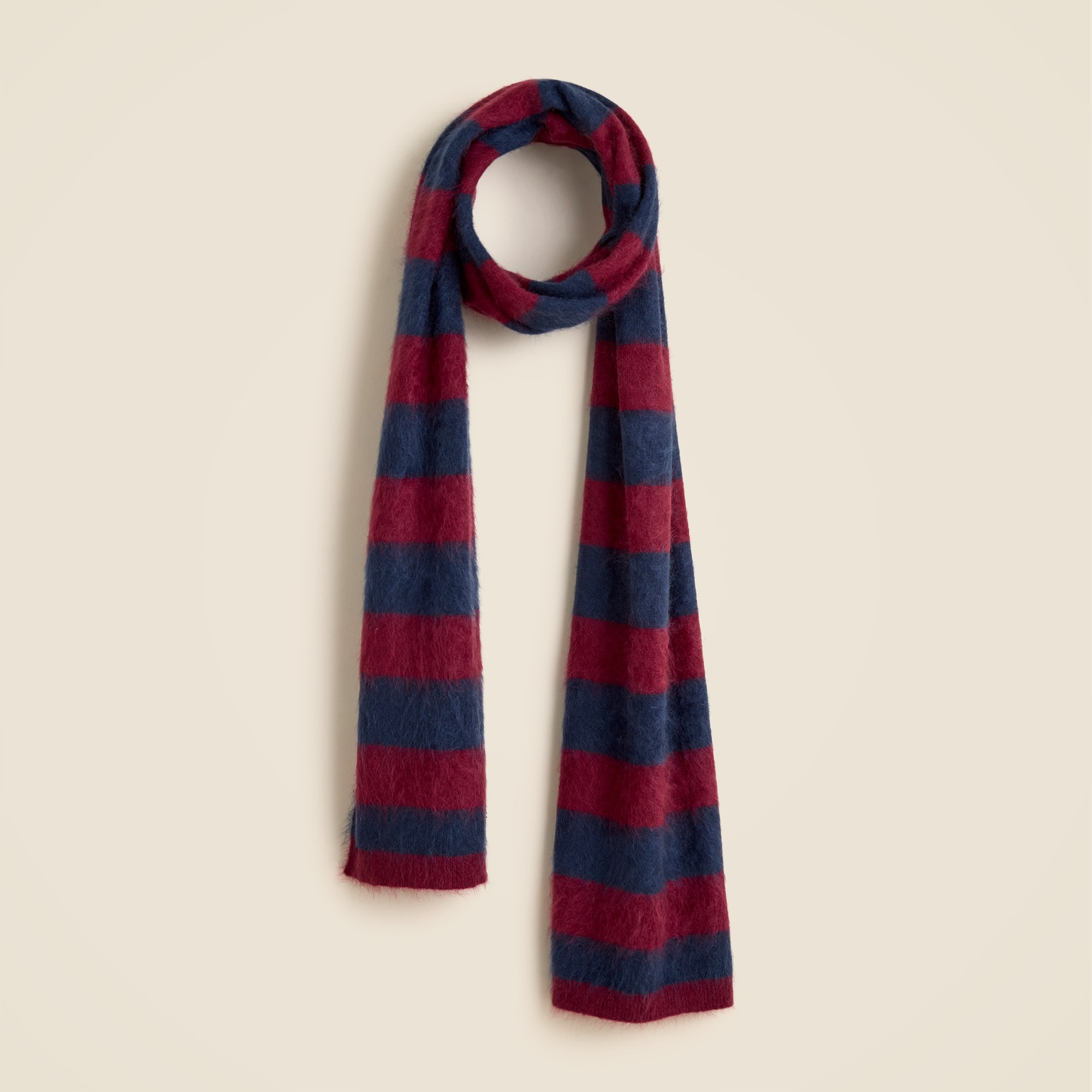 womens Brushed cashmere scarf in stripe