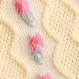 Floral trouser socks PALE BANANA