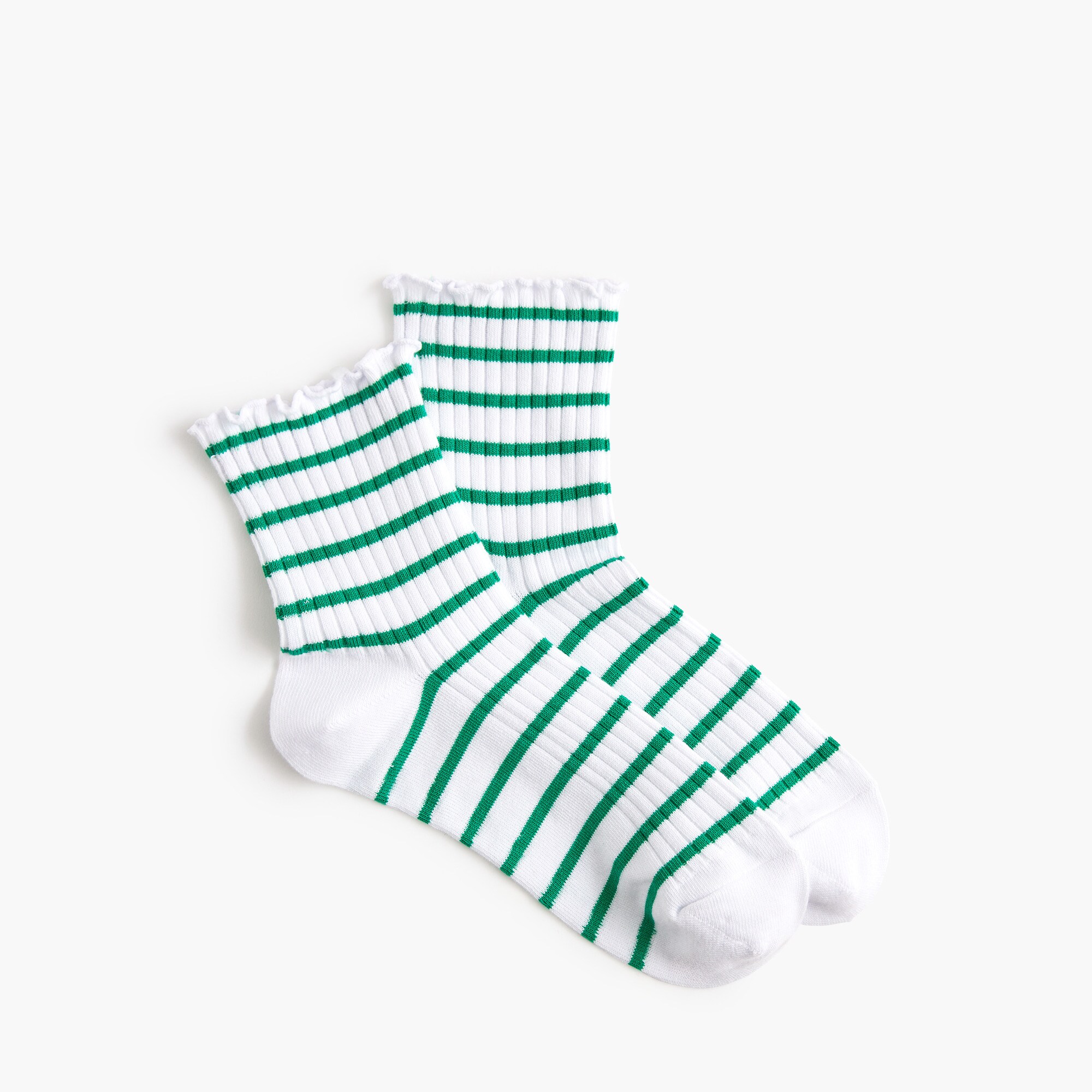 Ribbed ruffle bootie socks