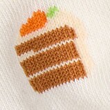 Carrot cake no-show socks IVORY