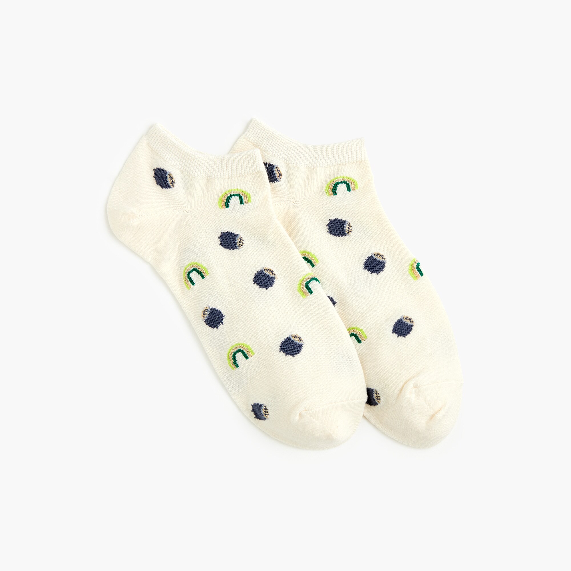 St. Patrick's Day rainbow ankle socks