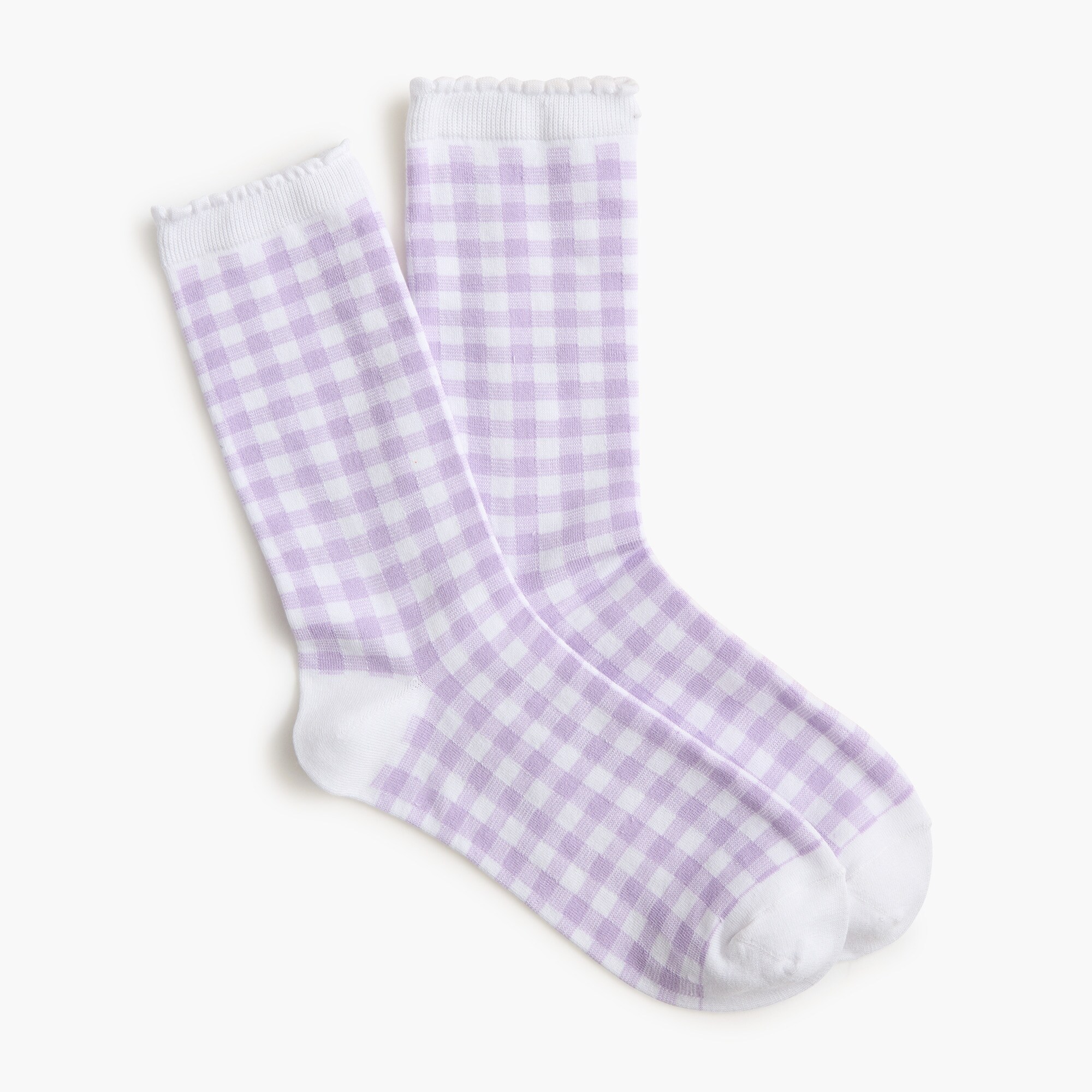  Gingham ruffle trouser socks