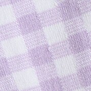 Gingham ruffle trouser socks ICED LILAC