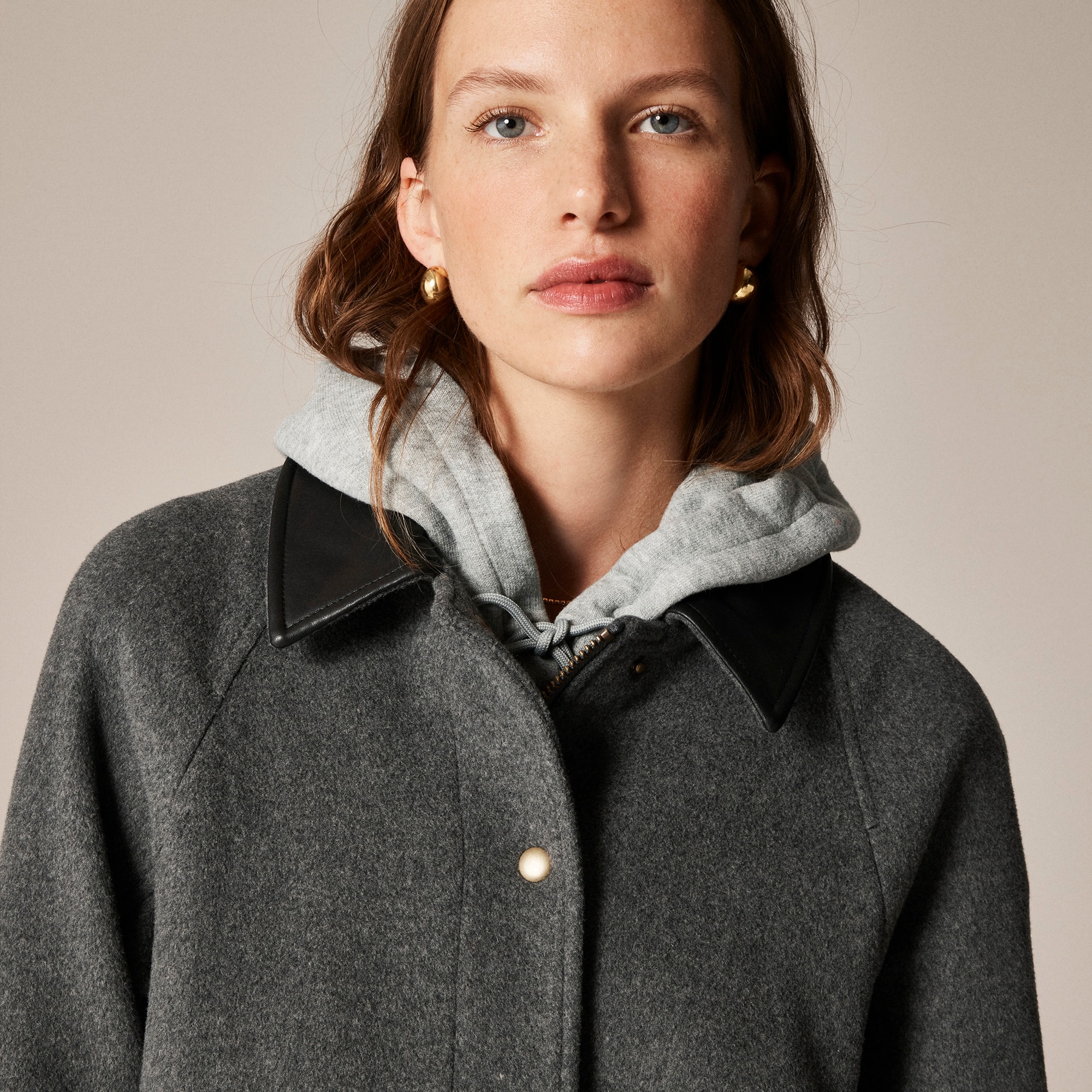 Long Barn Jacket™ in drapey wool blend