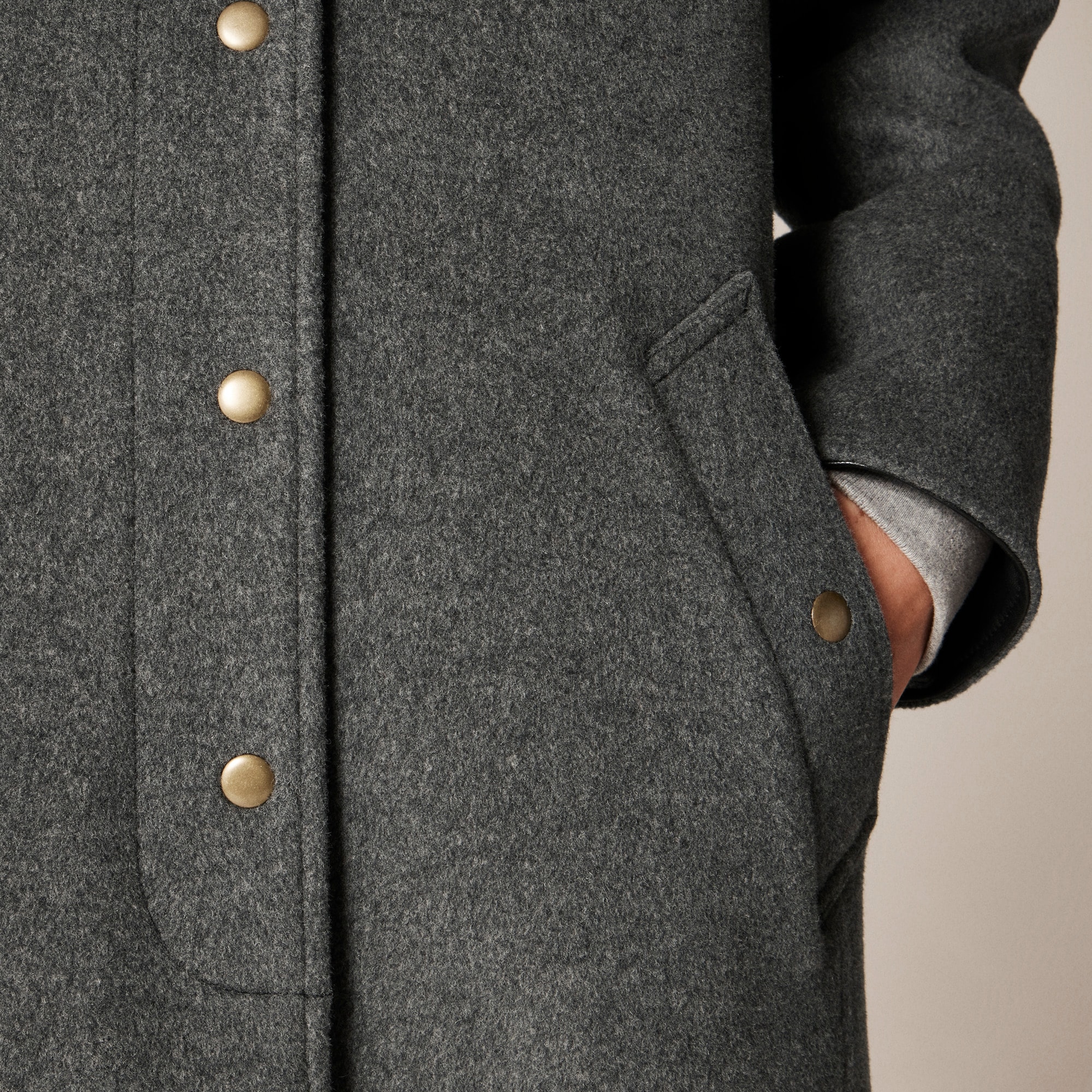 Long Barn Jacket™ in drapey wool blend