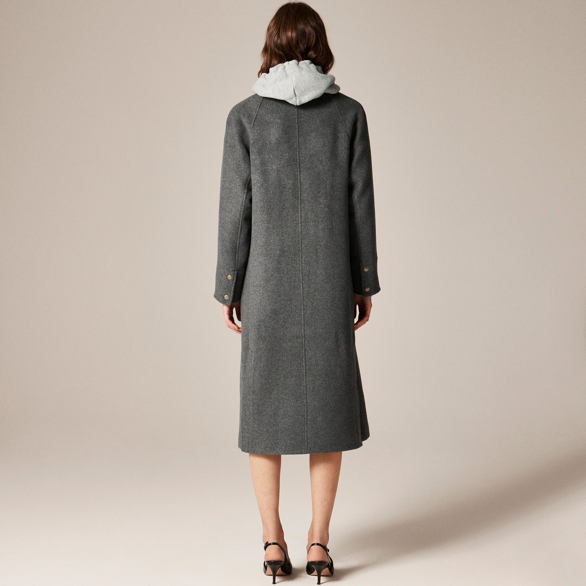 Long Barn Jacket™ in drapey wool blend
